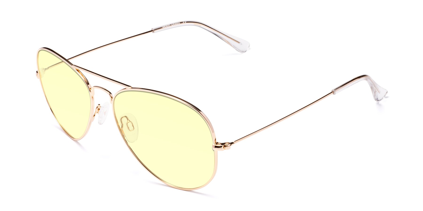 Angle of Yesterday in Shiny Gold with Light Yellow Tinted Lenses