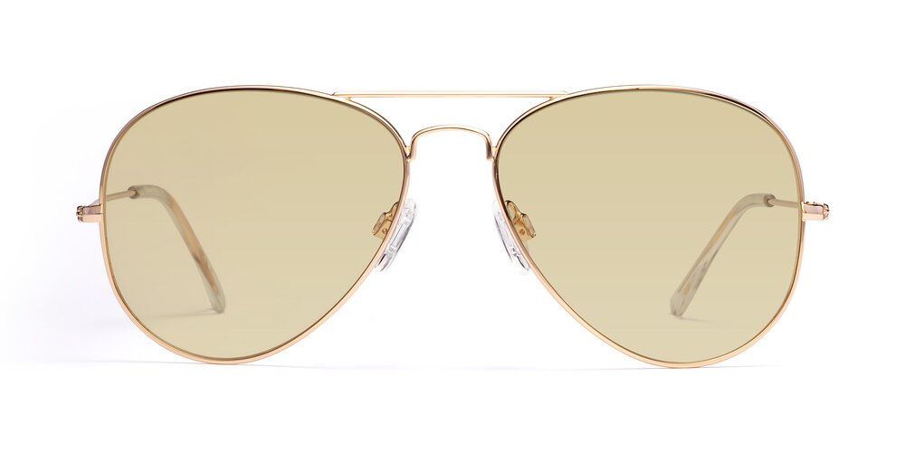 Yesterday - Shiny Gold Tinted Sunglasses