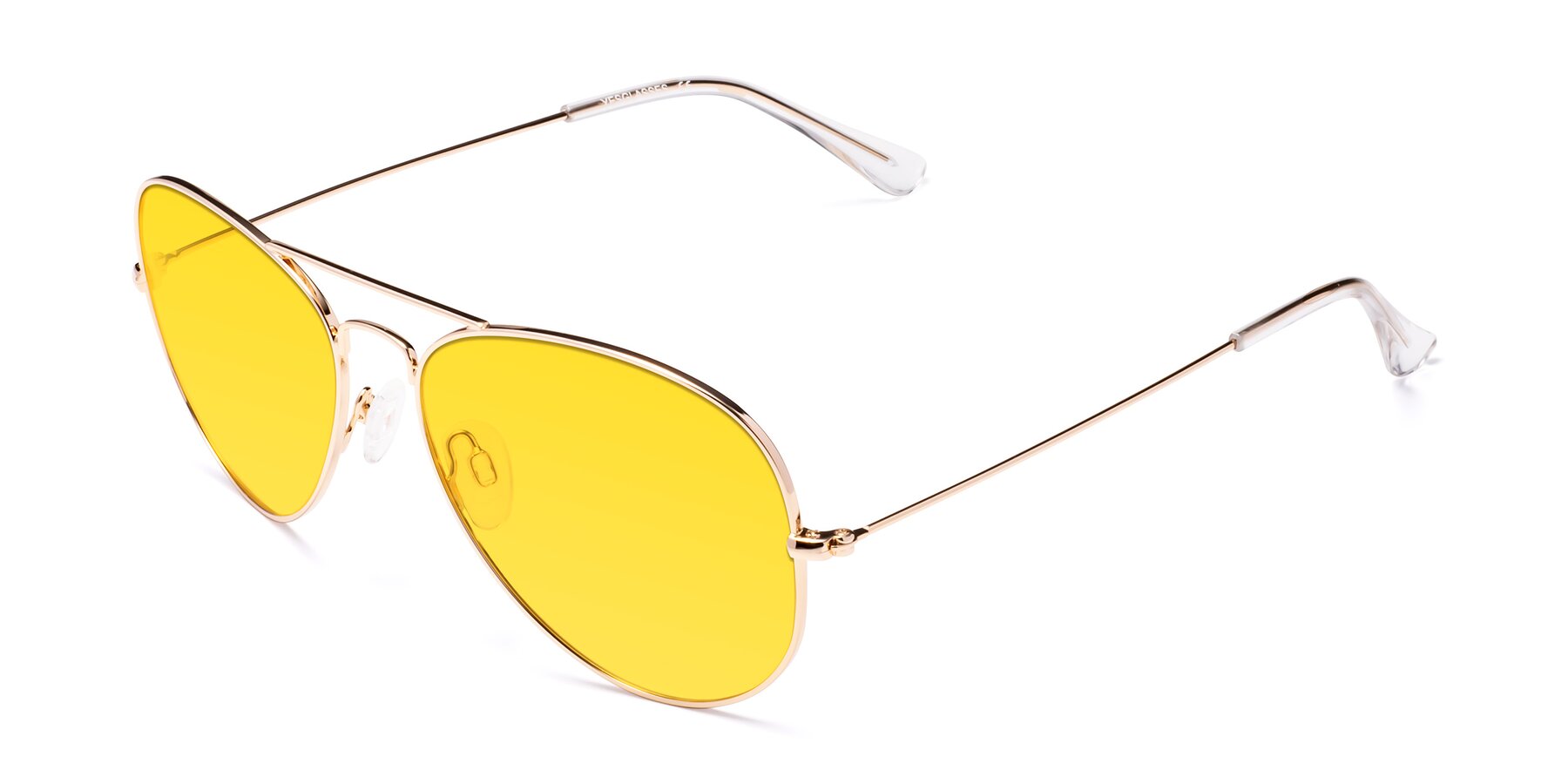 Angle of Yesterday in Shiny Gold with Yellow Tinted Lenses
