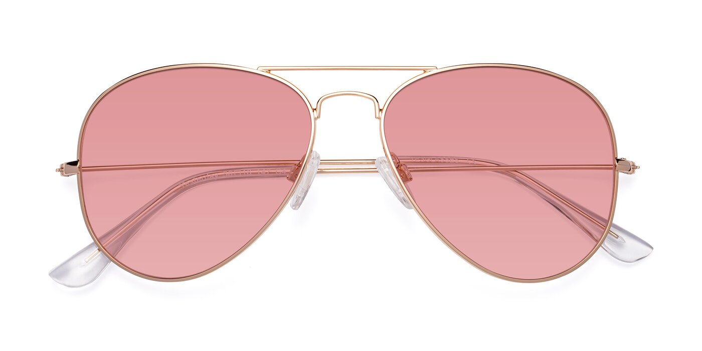 Yesterday - Shiny Gold Tinted Sunglasses