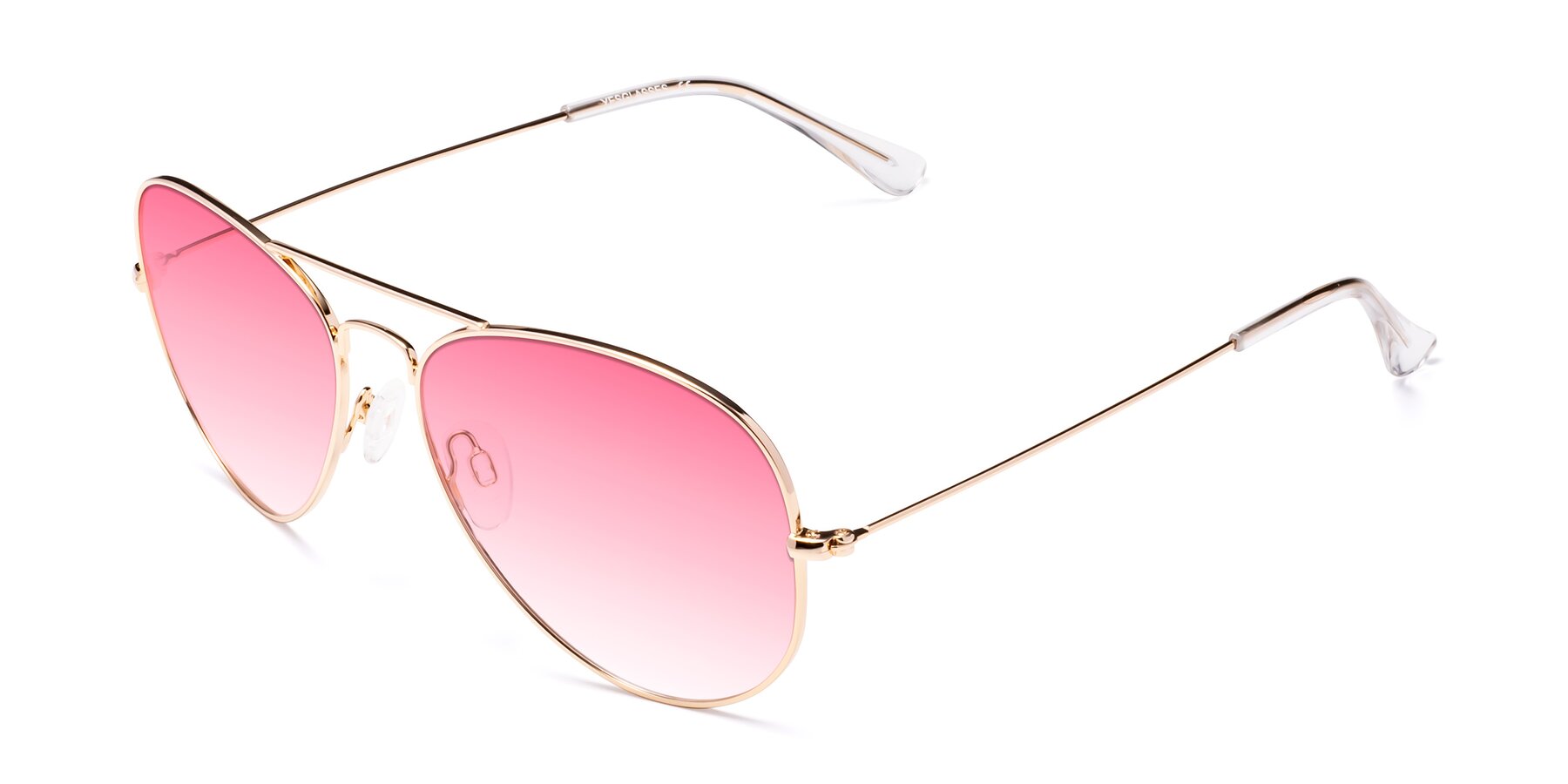 Angle of Yesterday in Shiny Gold with Pink Gradient Lenses