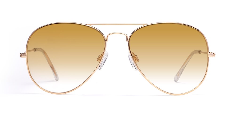 Yesterday - Shiny Gold Gradient Sunglasses
