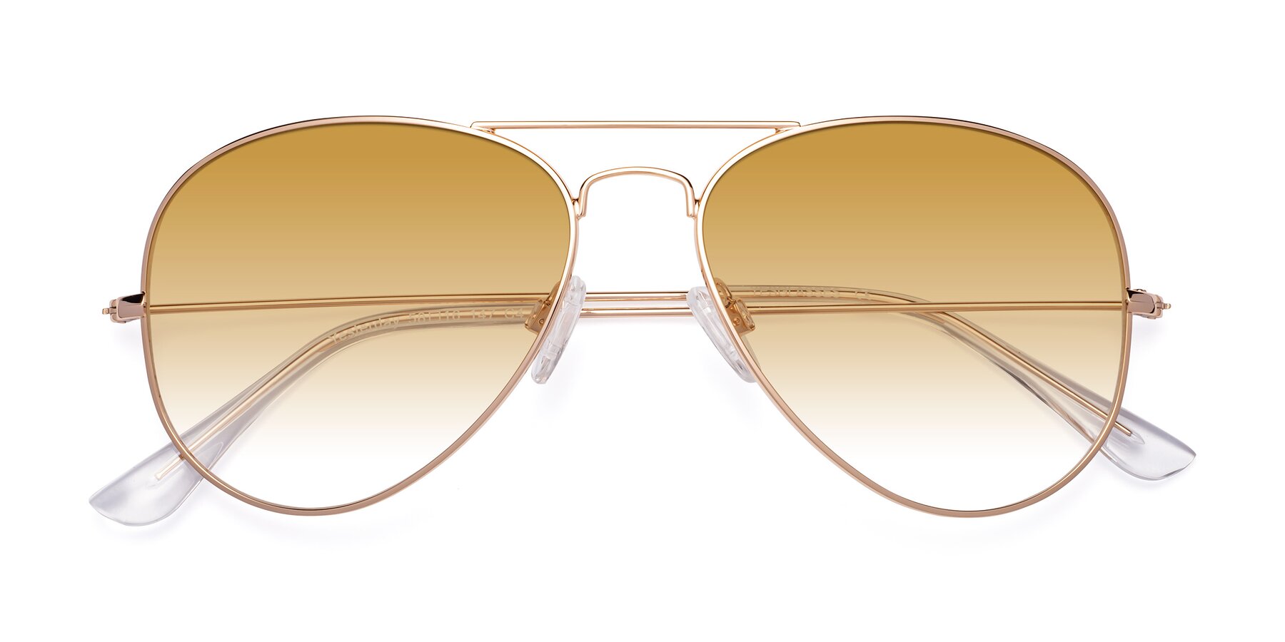 Folded Front of Yesterday in Shiny Gold with Champagne Gradient Lenses