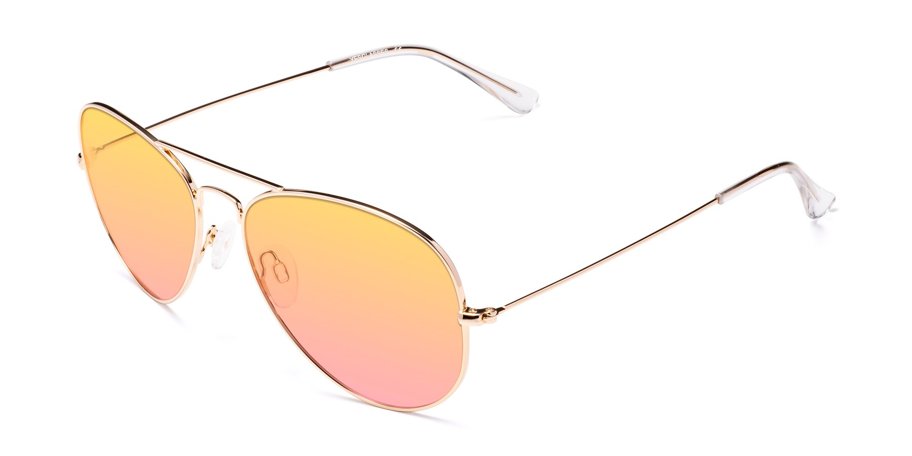 Angle of Yesterday in Shiny Gold with Yellow / Pink Gradient Lenses