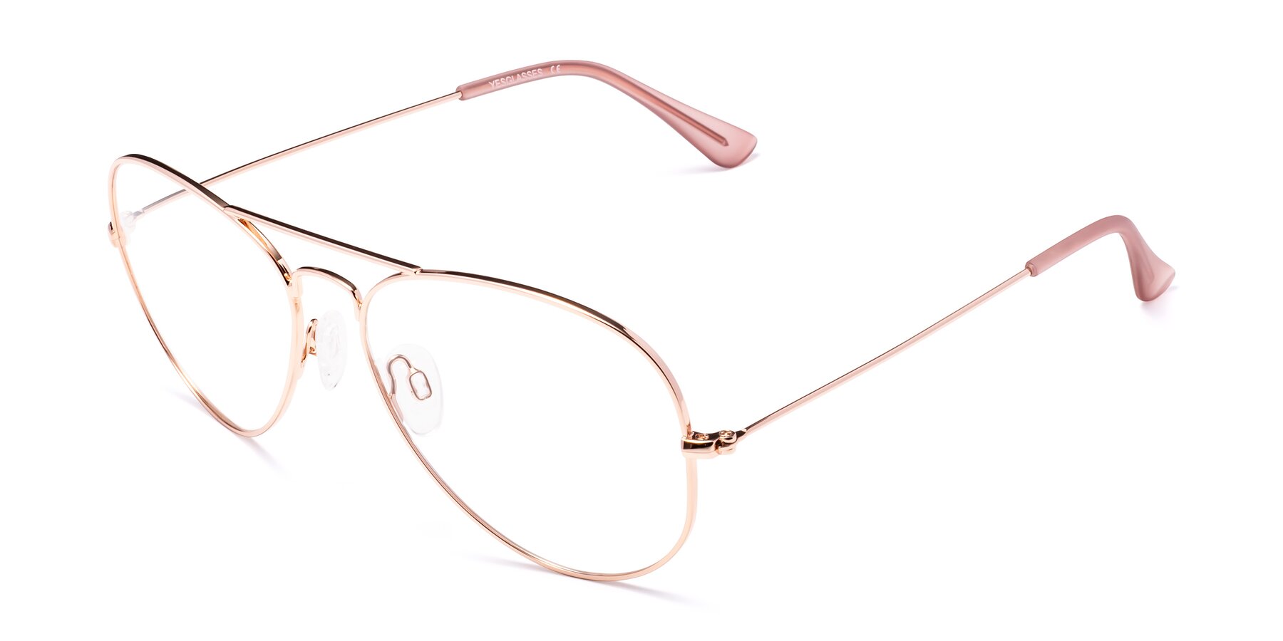 Angle of Yesterday in Rose Gold with Clear Reading Eyeglass Lenses