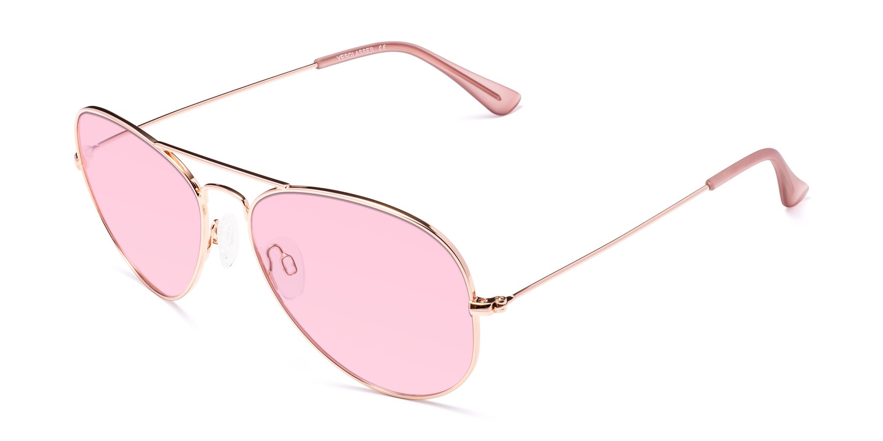 Angle of Yesterday in Rose Gold with Light Pink Tinted Lenses
