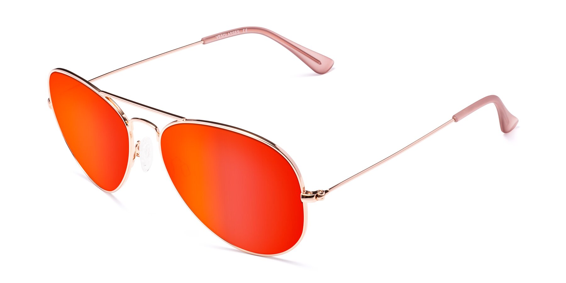 Angle of Yesterday in Rose Gold with Red Gold Mirrored Lenses