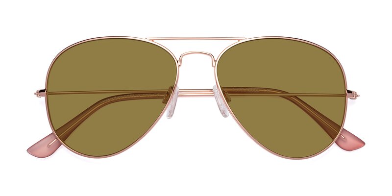 Yesterday - Rose Gold Polarized Sunglasses