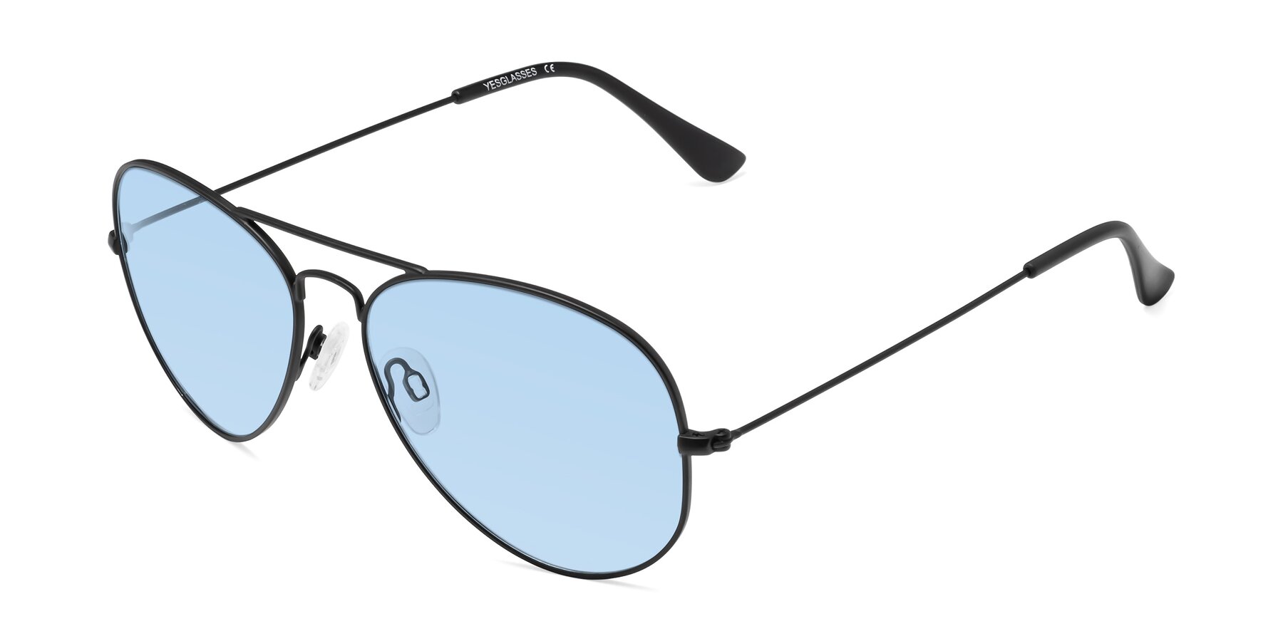 Angle of Yesterday in Black with Light Blue Tinted Lenses