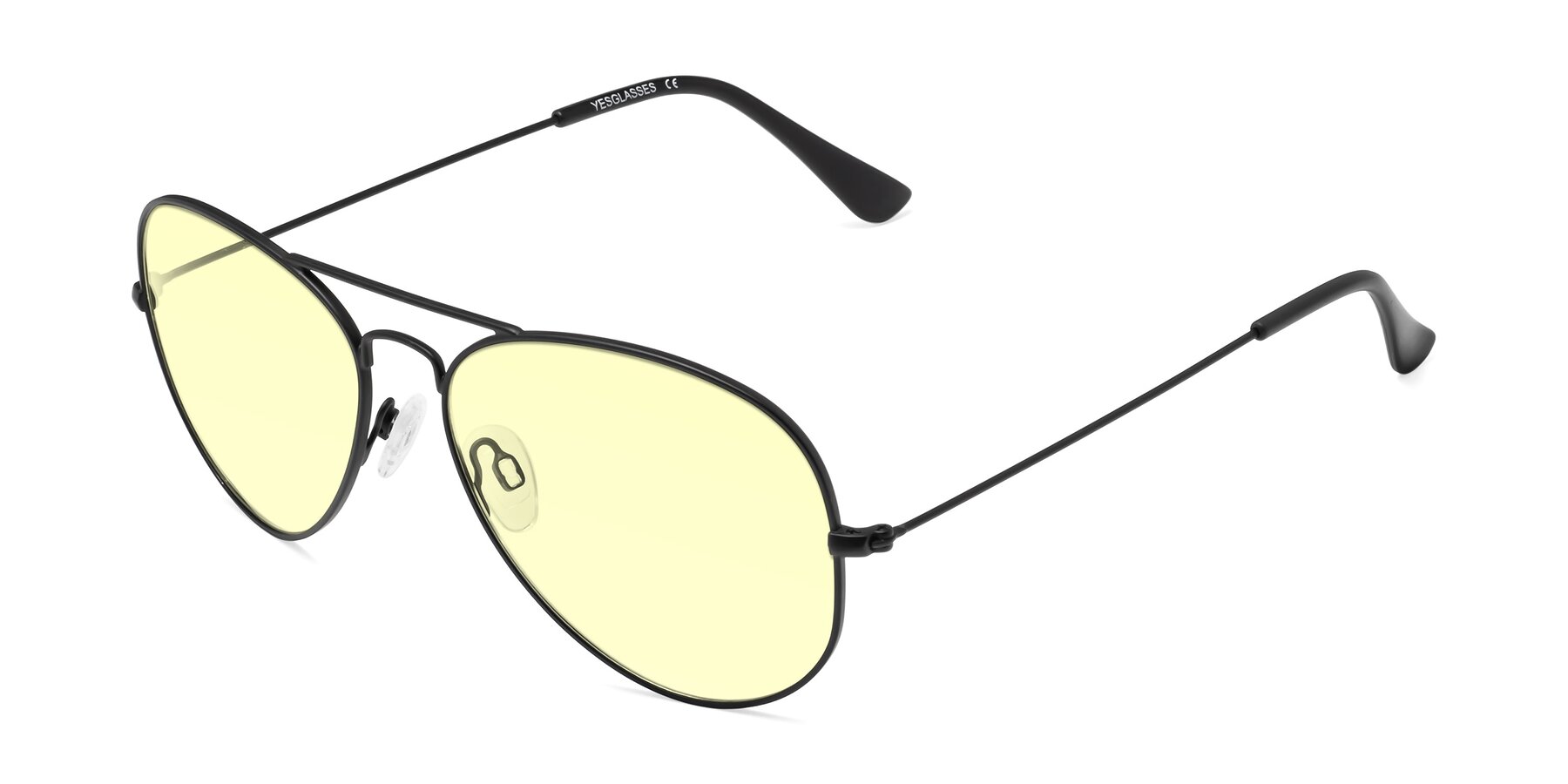 Angle of Yesterday in Black with Light Yellow Tinted Lenses
