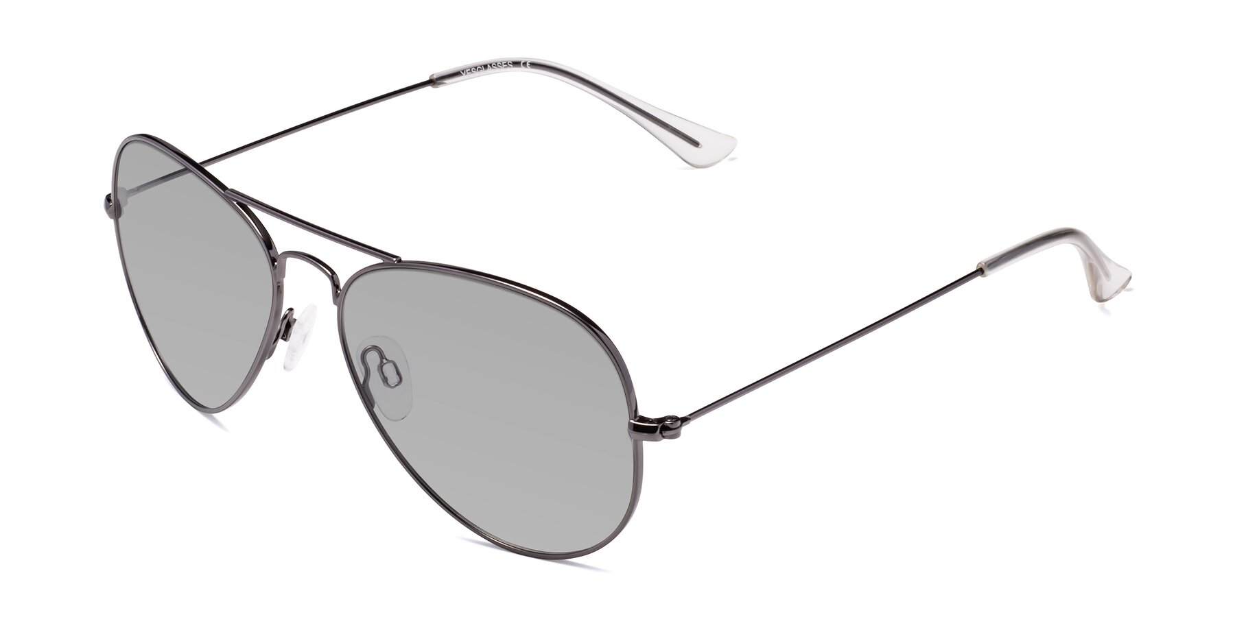 Angle of Yesterday in Gunmetal with Light Gray Tinted Lenses