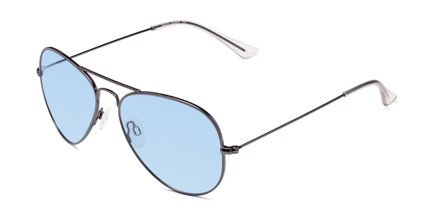 Angle of Yesterday in Gunmetal with Light Blue Tinted Lenses