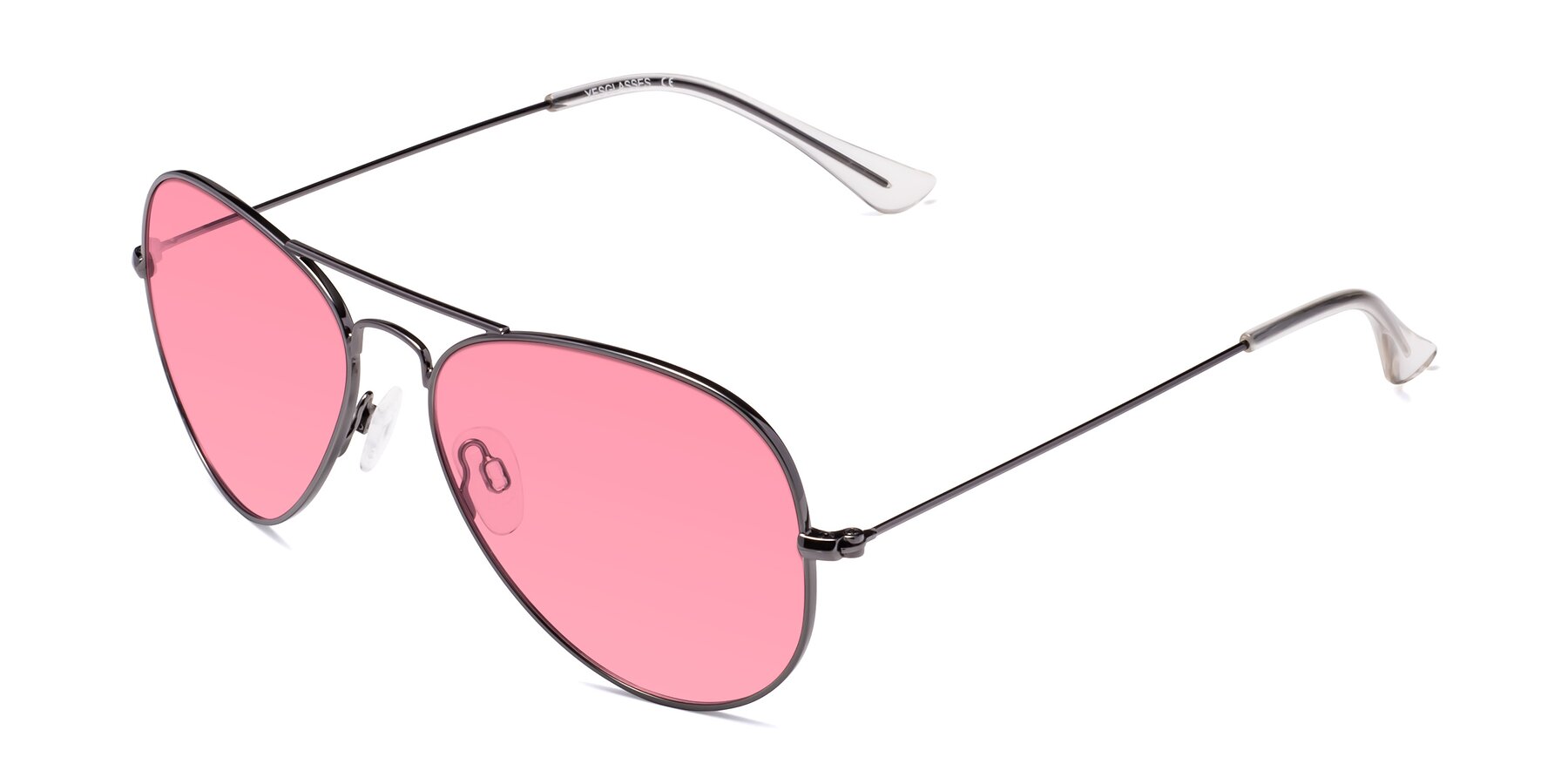 Angle of Yesterday in Gunmetal with Pink Tinted Lenses