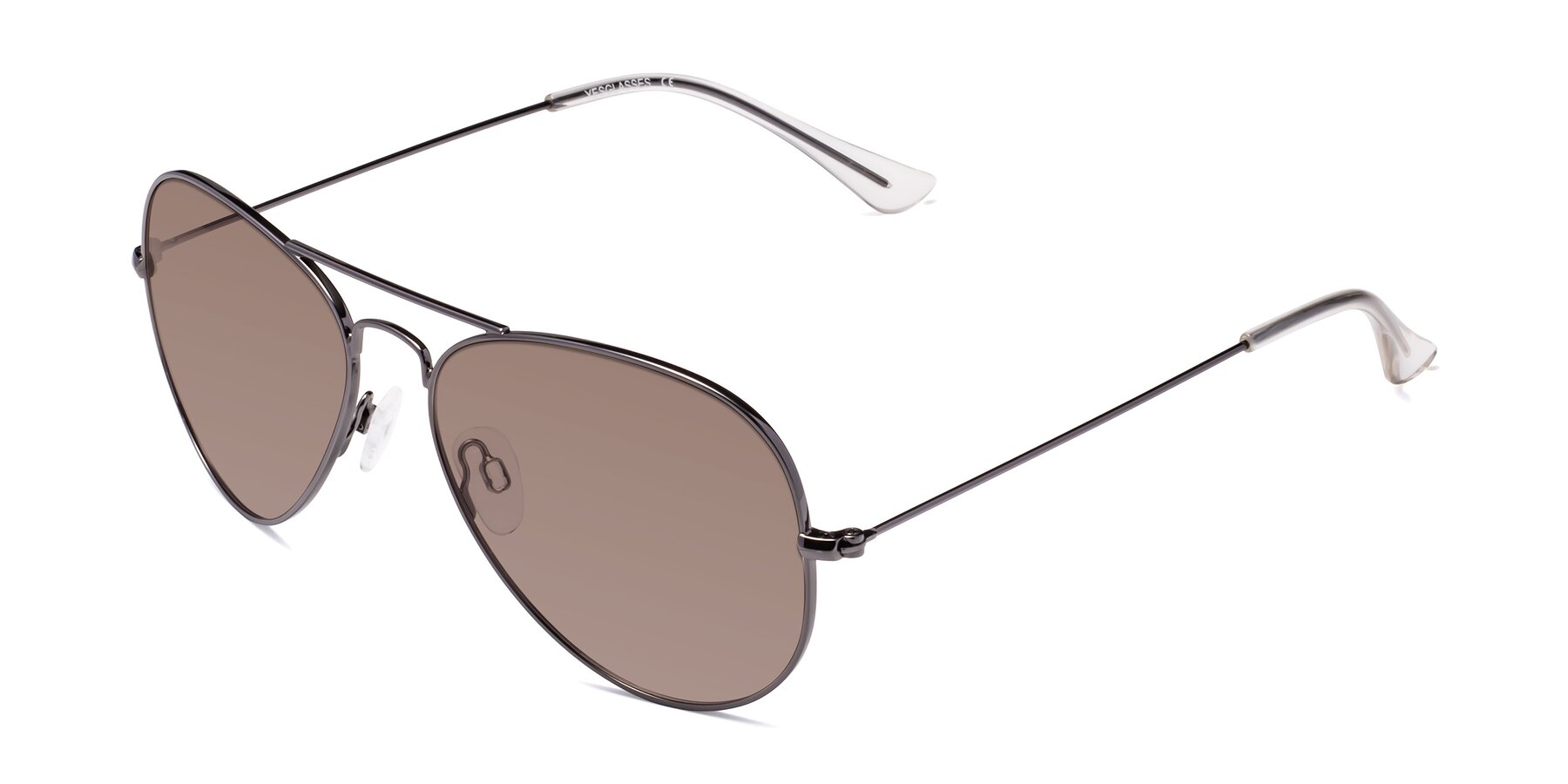 Angle of Yesterday in Gunmetal with Medium Brown Tinted Lenses
