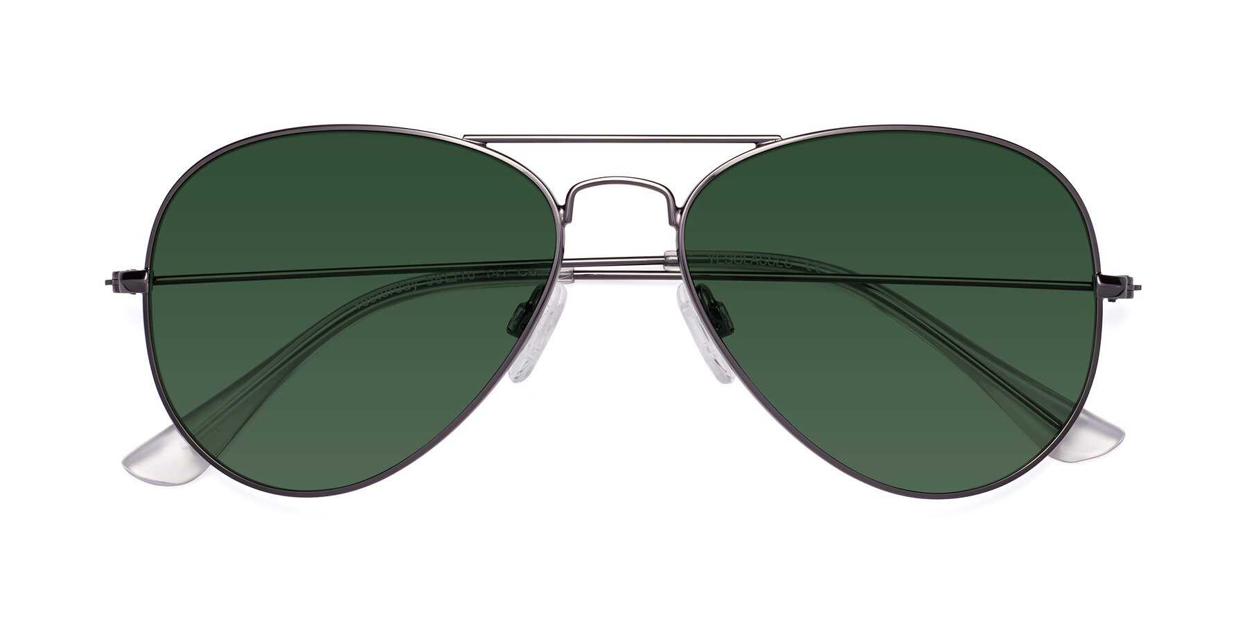 Folded Front of Yesterday in Gunmetal with Green Tinted Lenses