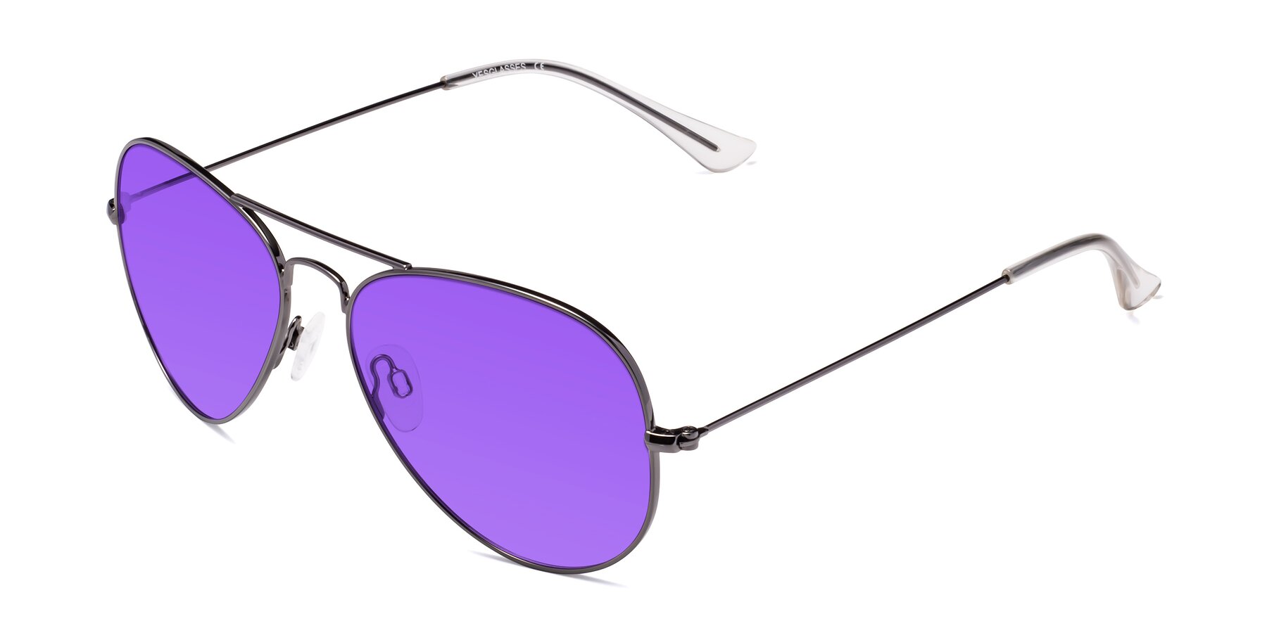 Angle of Yesterday in Gunmetal with Purple Tinted Lenses
