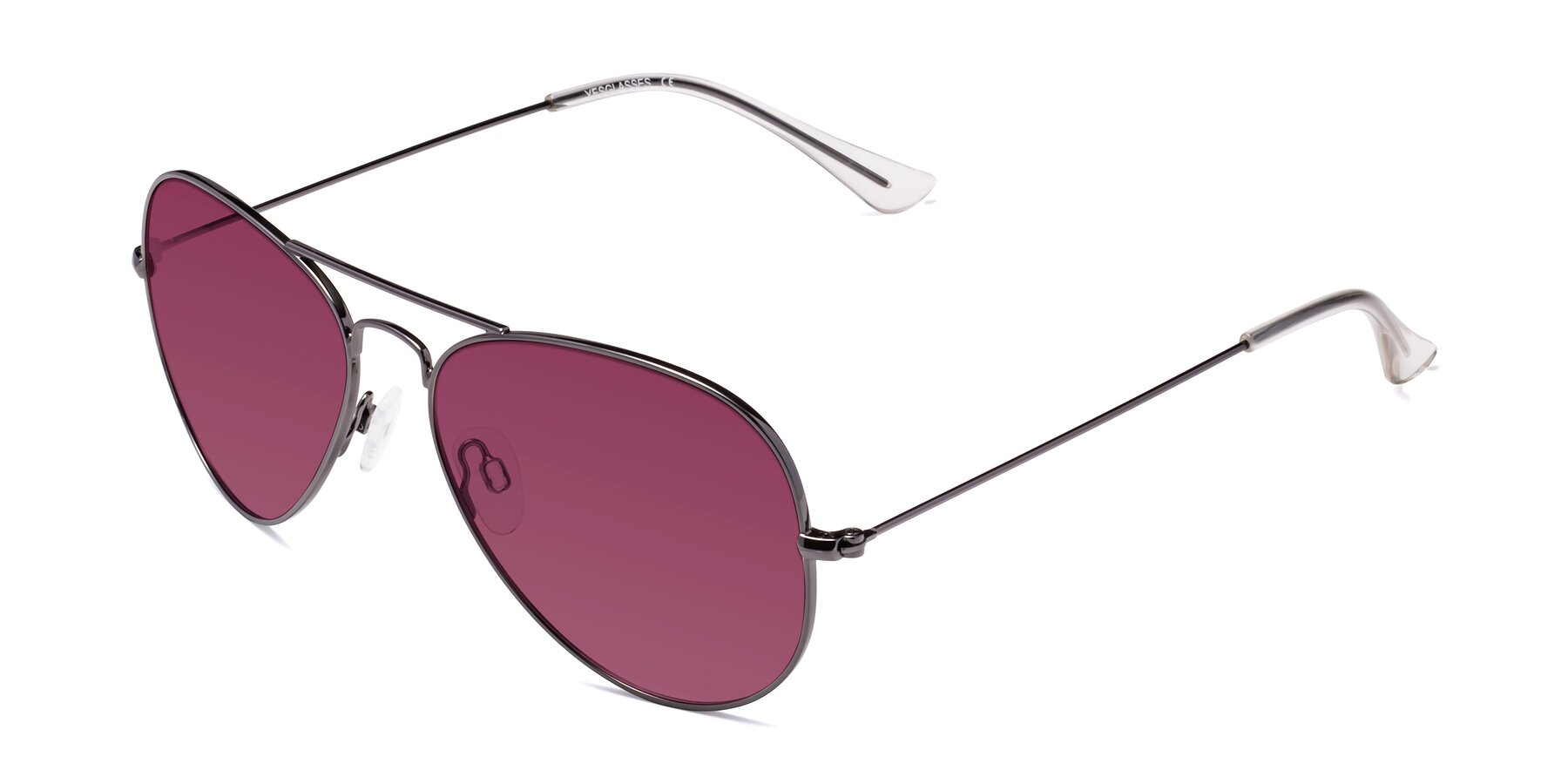 Angle of Yesterday in Gunmetal with Wine Tinted Lenses