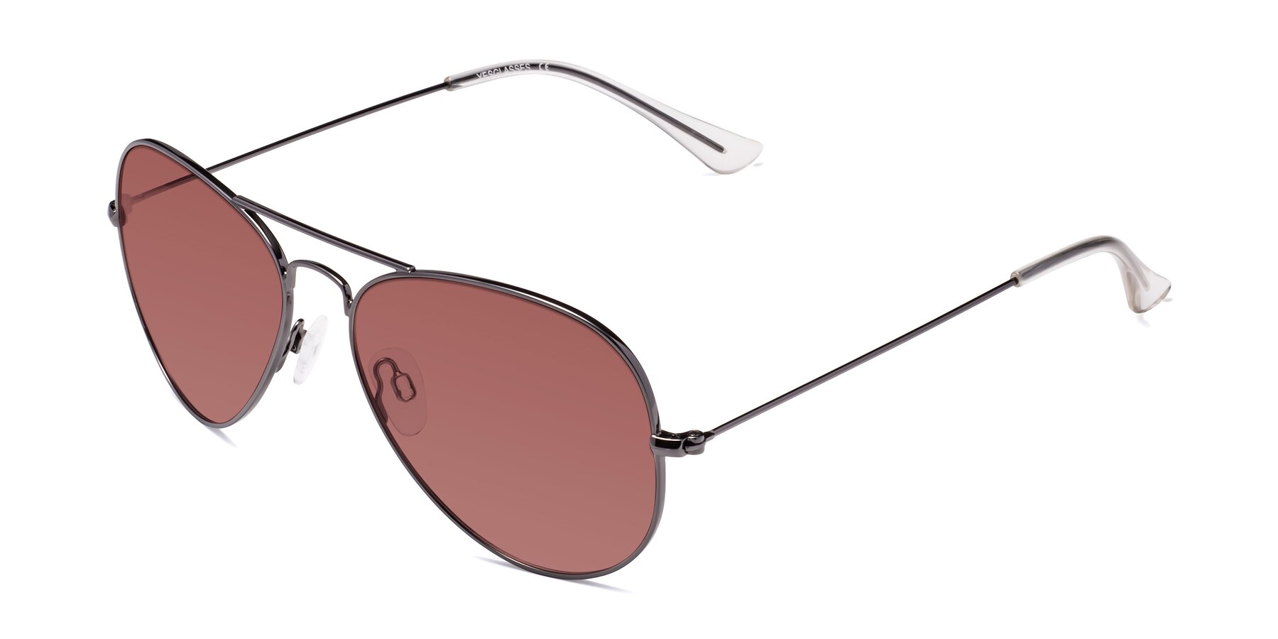 Angle of Yesterday in Gunmetal with Garnet Tinted Lenses