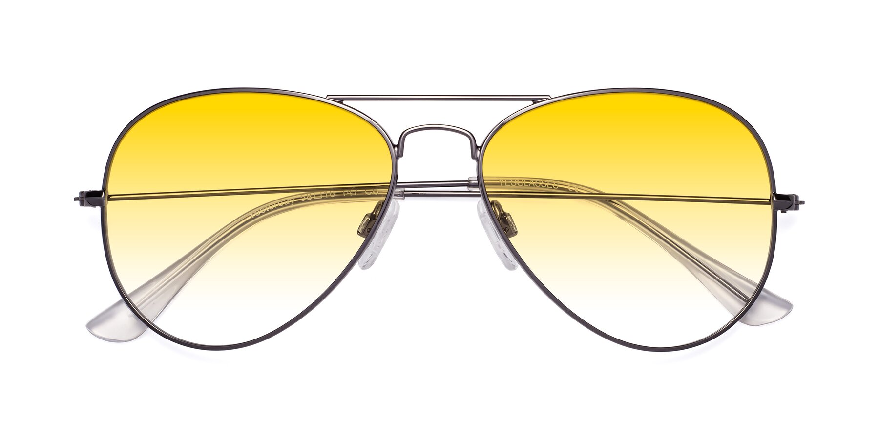 Folded Front of Yesterday in Gunmetal with Yellow Gradient Lenses