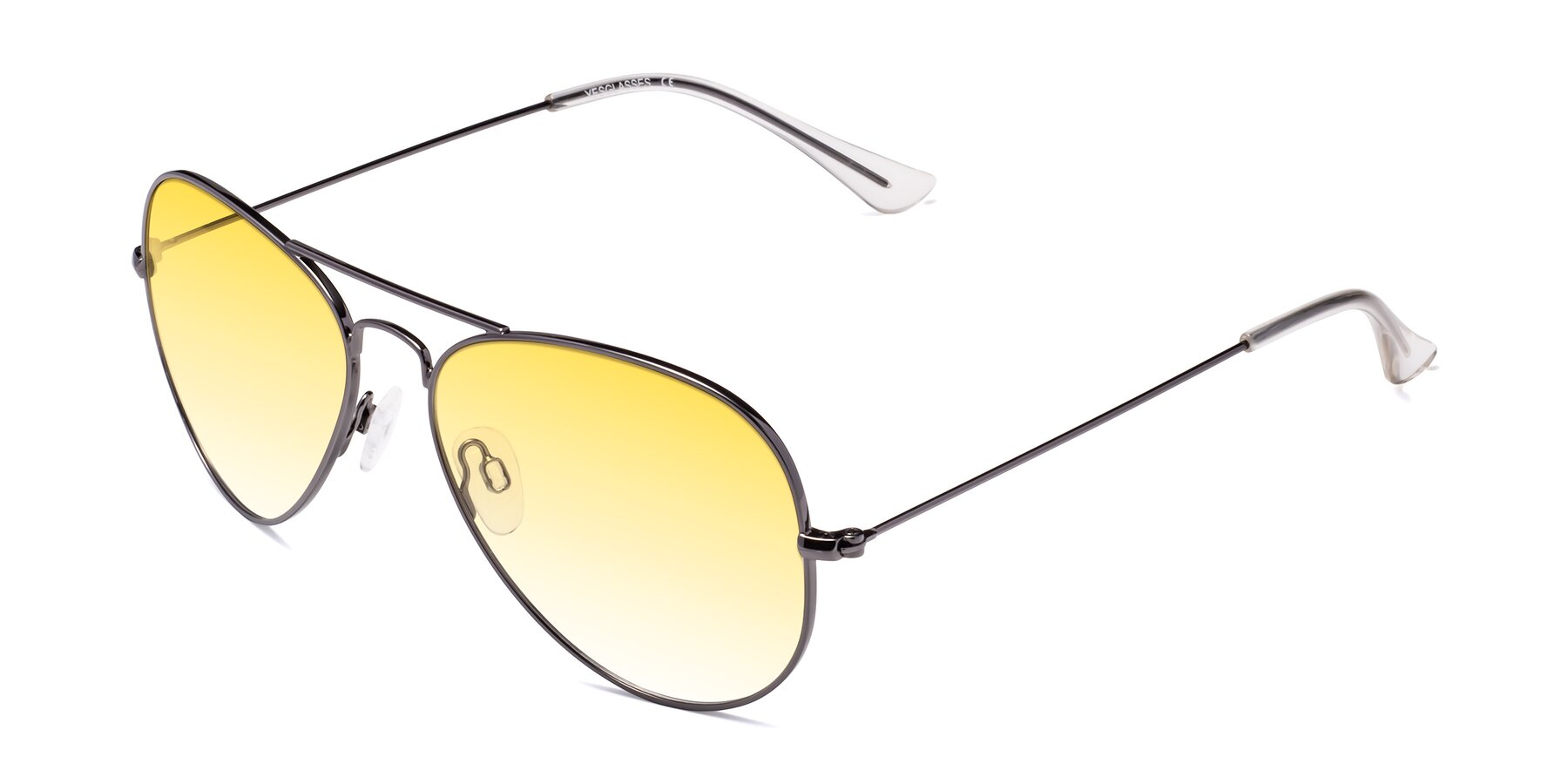 Angle of Yesterday in Gunmetal with Yellow Gradient Lenses