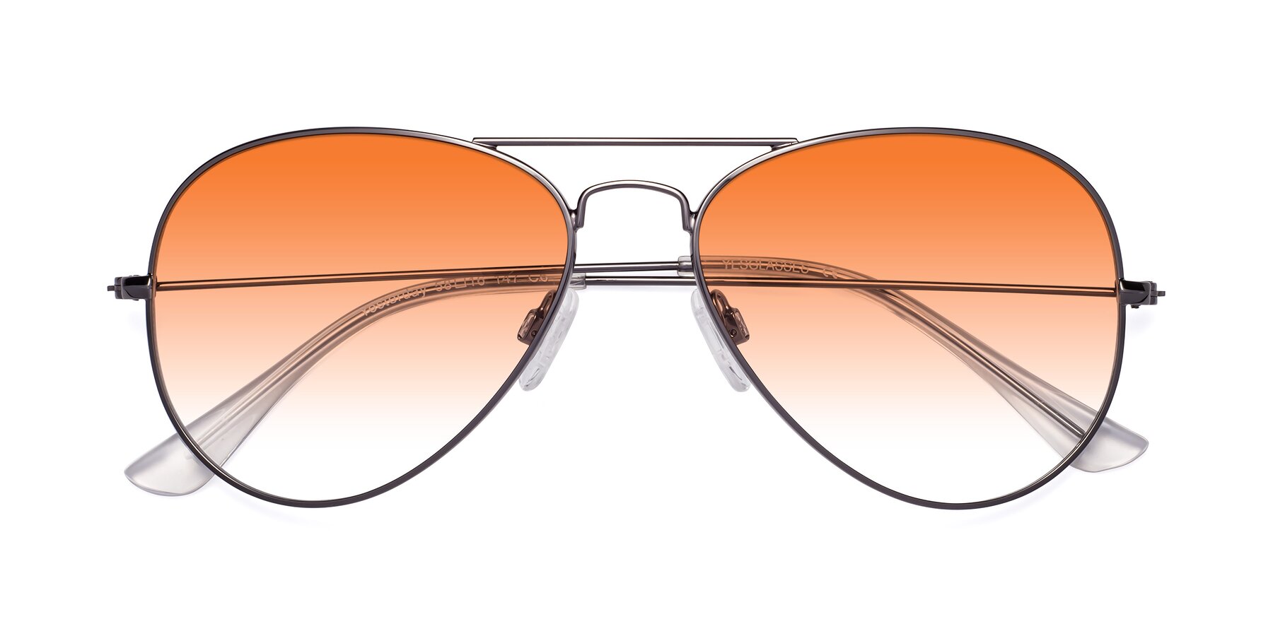 Folded Front of Yesterday in Gunmetal with Orange Gradient Lenses