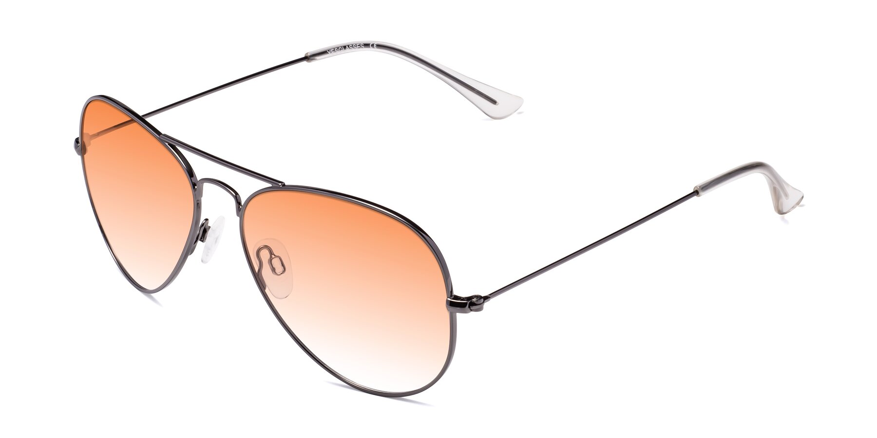 Angle of Yesterday in Gunmetal with Orange Gradient Lenses