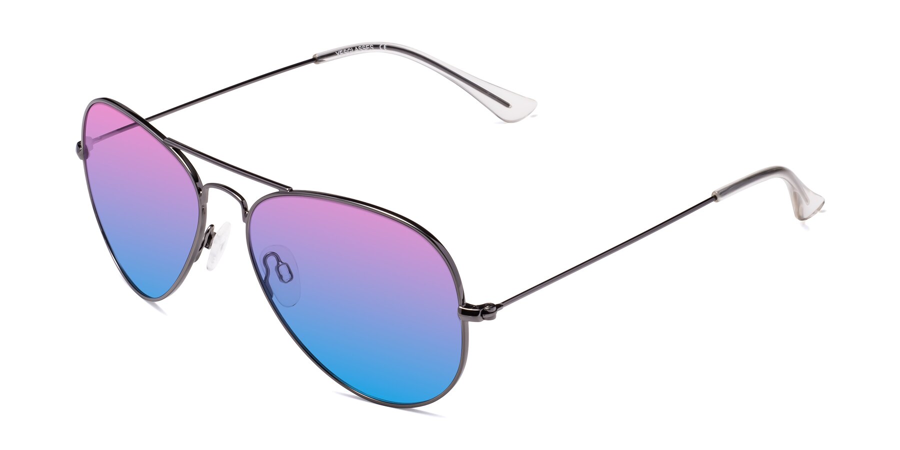 Angle of Yesterday in Gunmetal with Pink / Blue Gradient Lenses