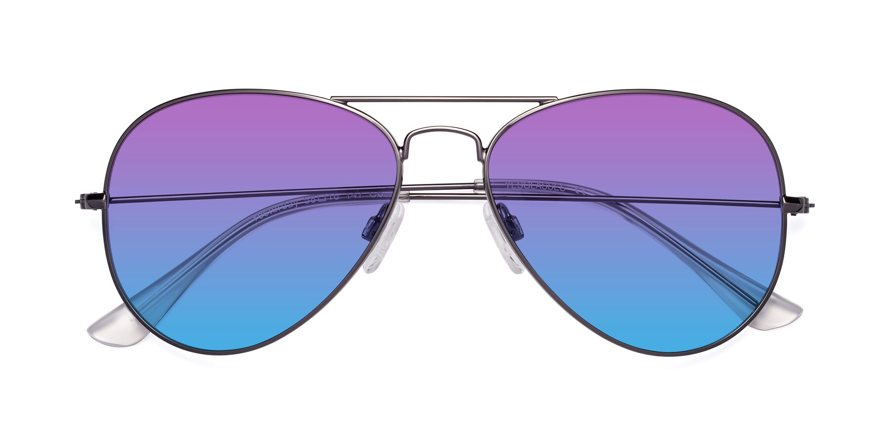 Folded Front of Yesterday in Gunmetal with Purple / Blue Gradient Lenses