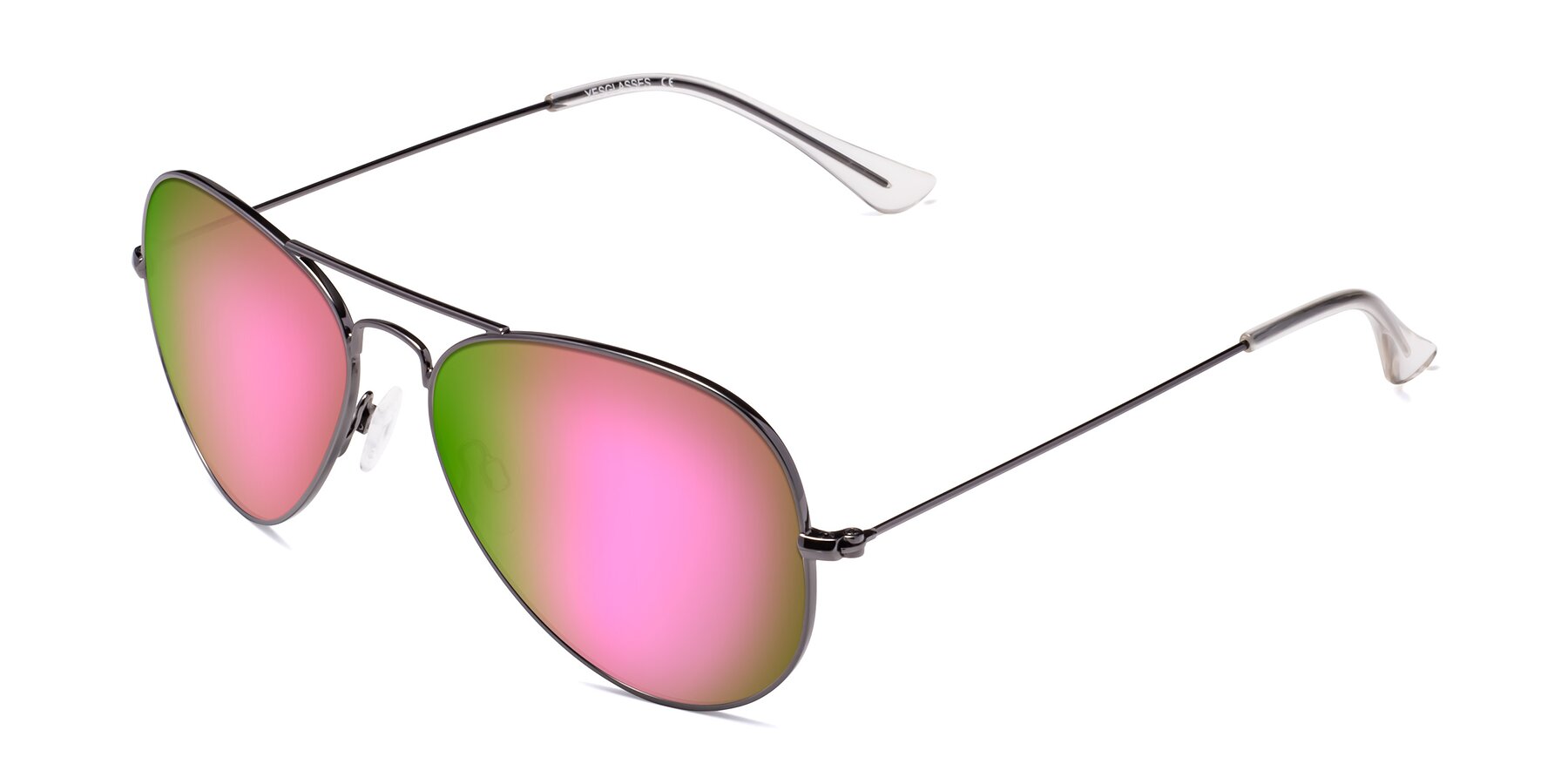 Angle of Yesterday in Gunmetal with Pink Mirrored Lenses