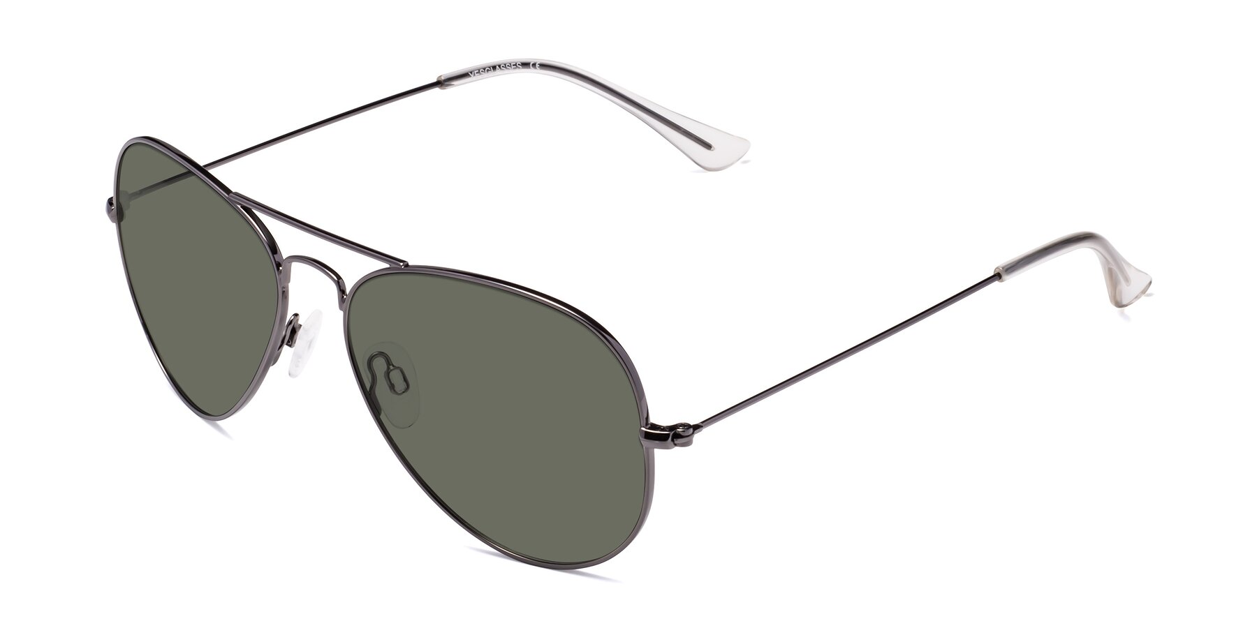 Angle of Yesterday in Gunmetal with Gray Polarized Lenses