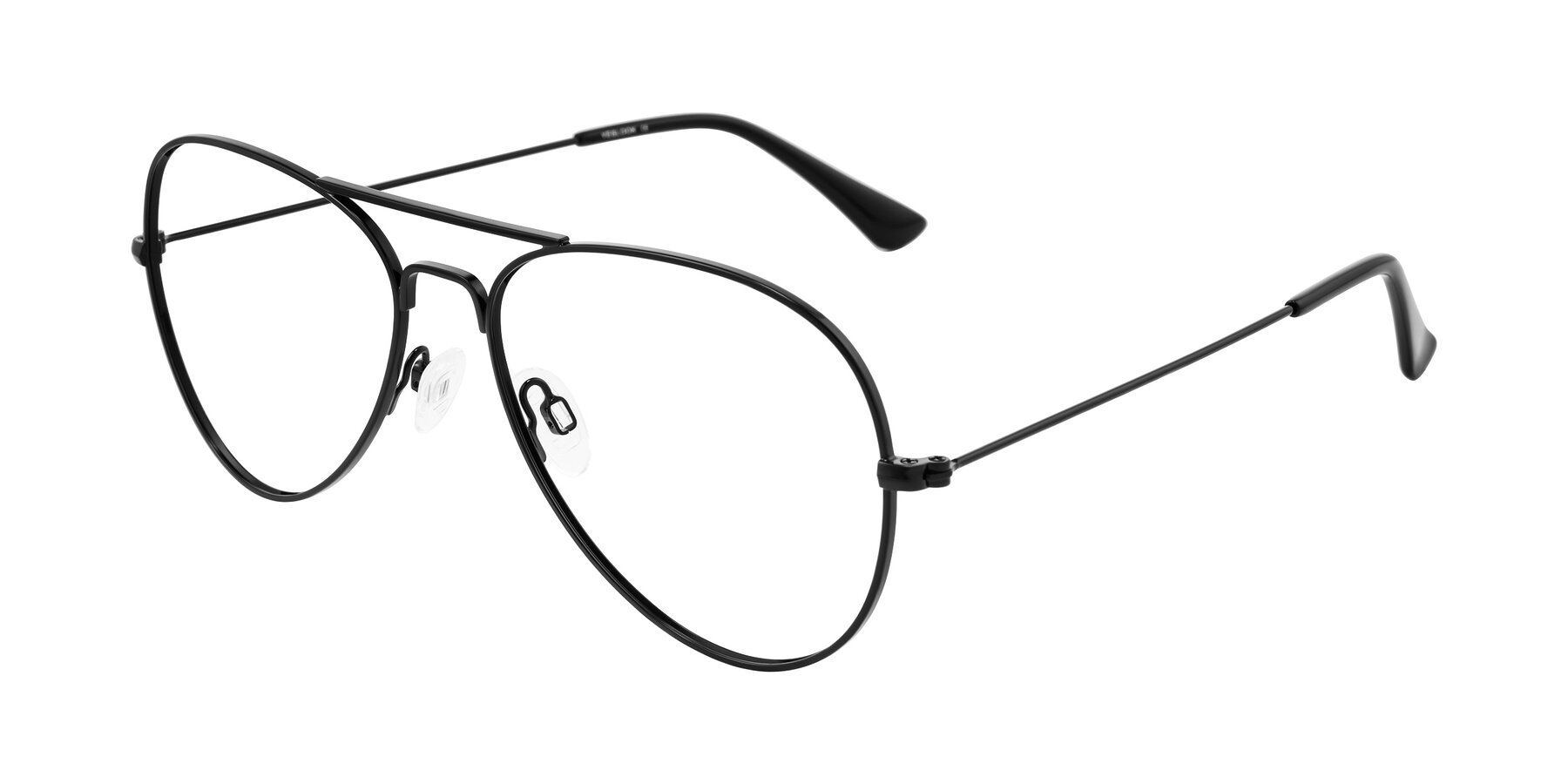 Angle of Yesterday in Black with Clear Eyeglass Lenses