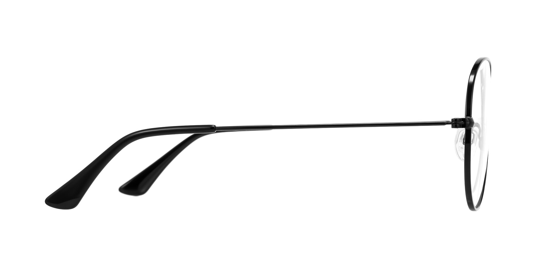 Side of Yesterday in Black with Clear Eyeglass Lenses