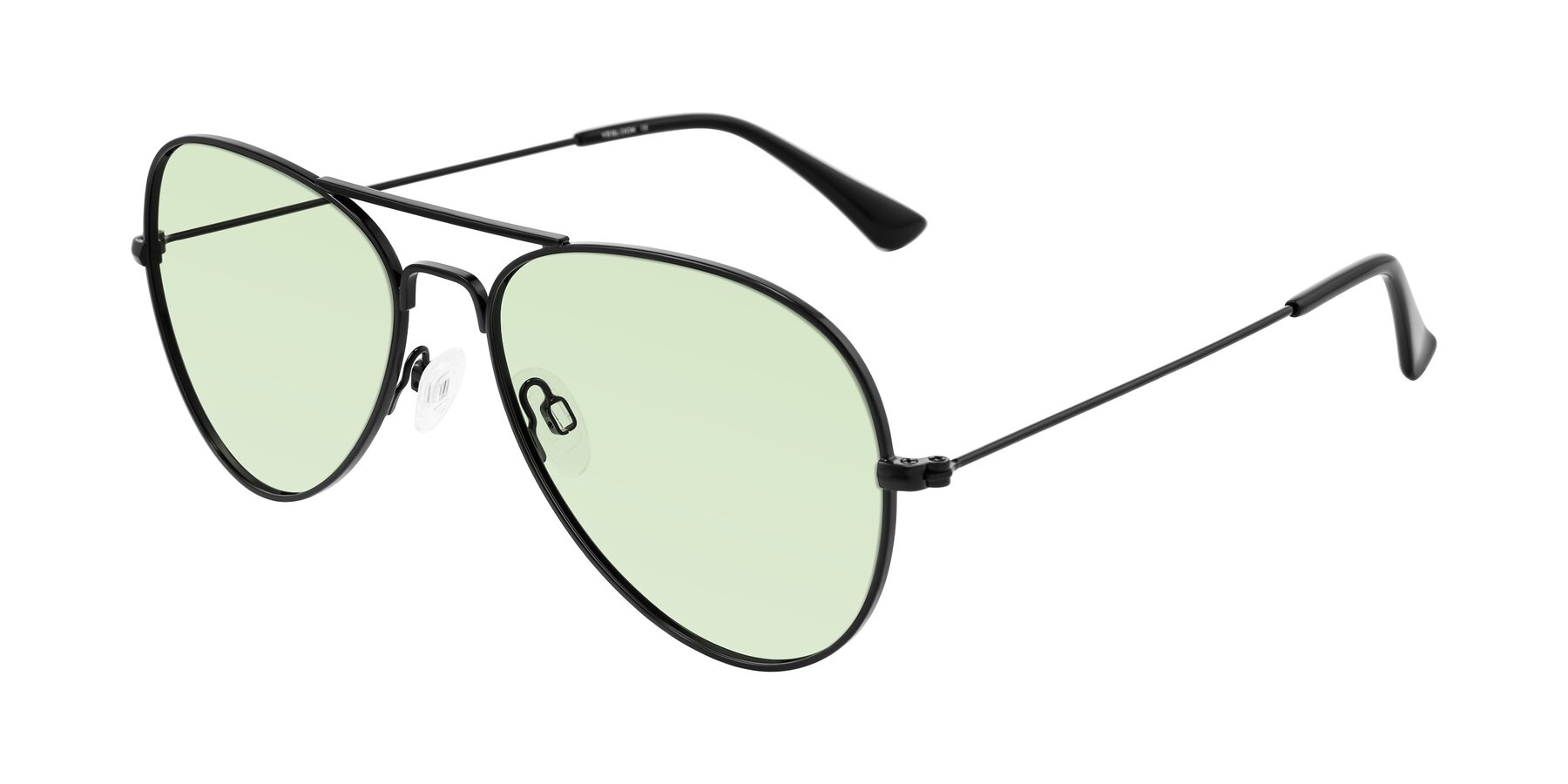 Angle of Yesterday in Black with Light Green Tinted Lenses