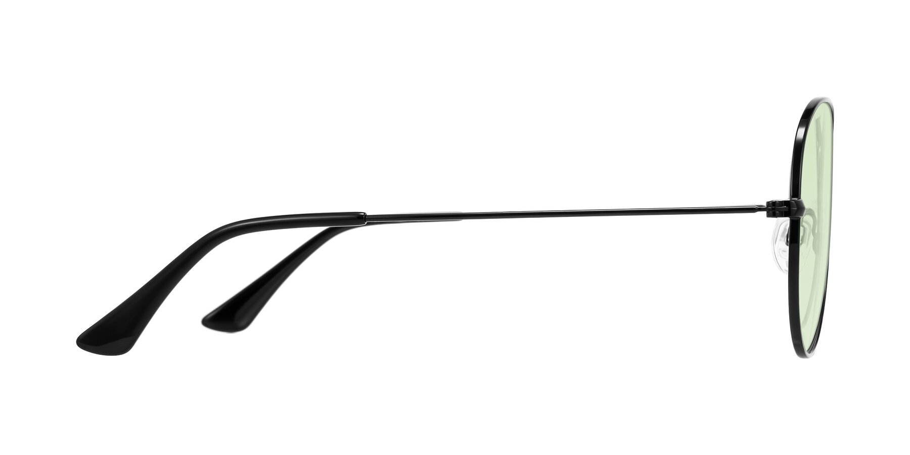 Side of Yesterday in Black with Light Green Tinted Lenses