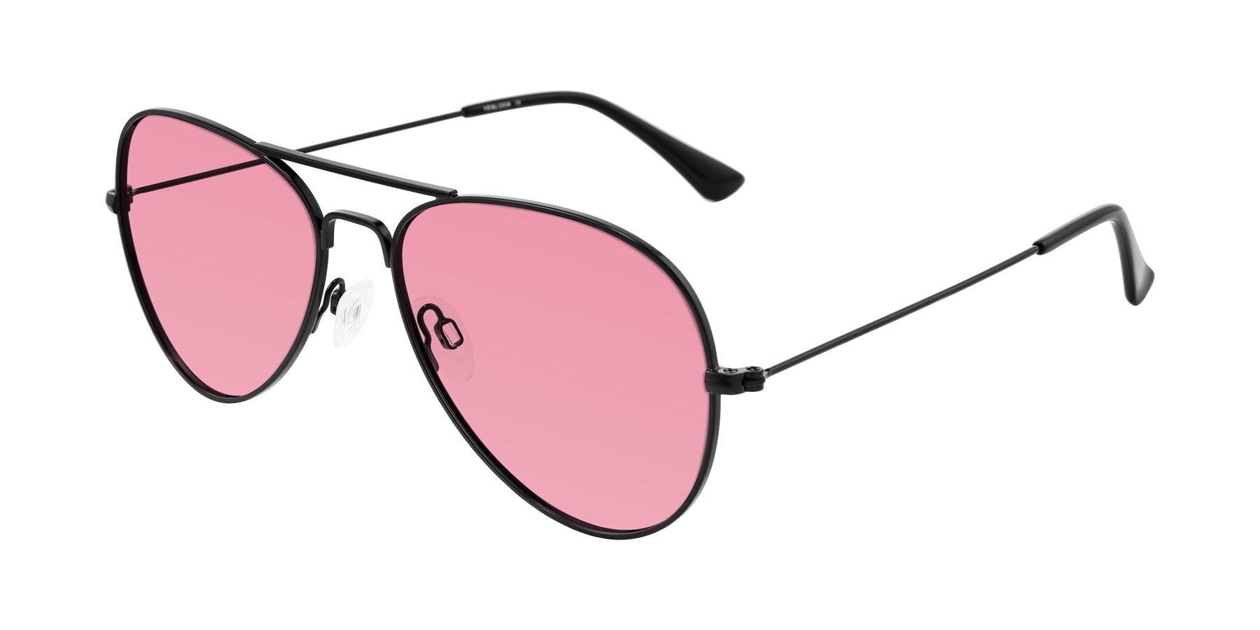 Angle of Yesterday in Black with Pink Tinted Lenses