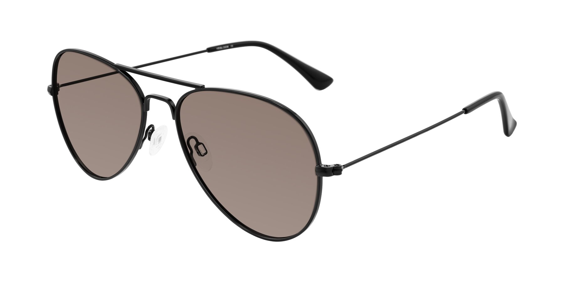 Angle of Yesterday in Black with Medium Brown Tinted Lenses