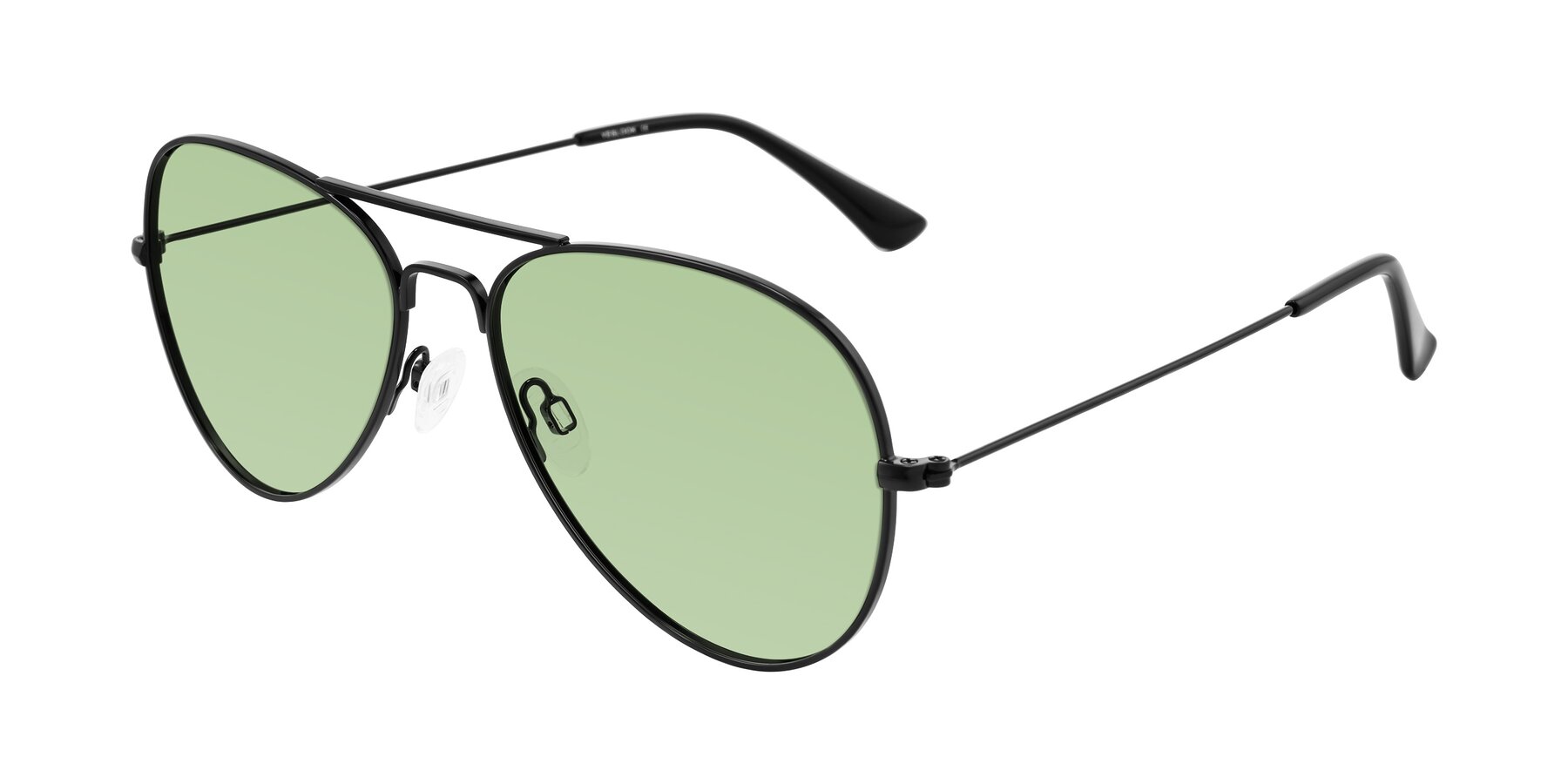 Angle of Yesterday in Black with Medium Green Tinted Lenses