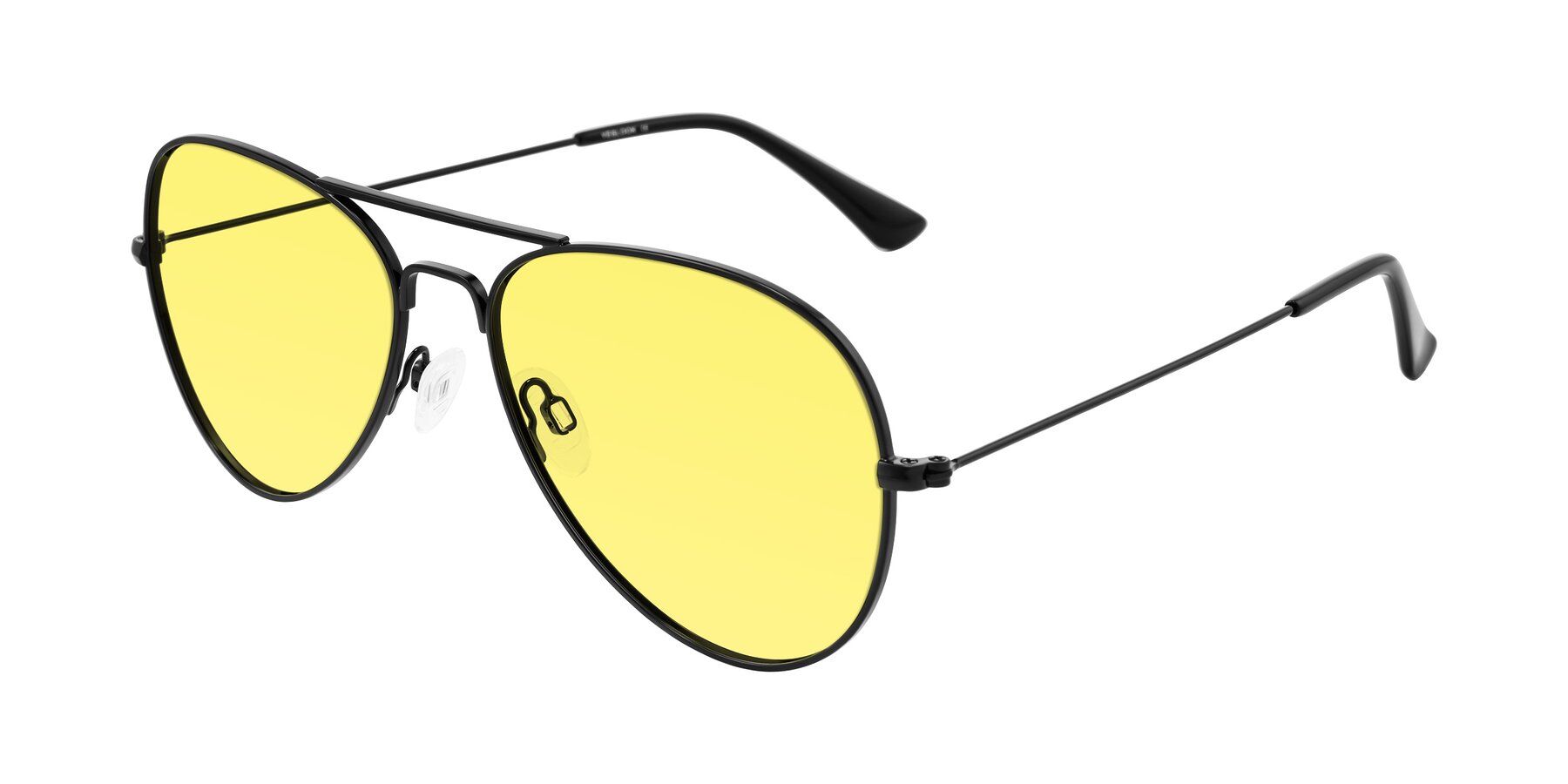 Angle of Yesterday in Black with Medium Yellow Tinted Lenses
