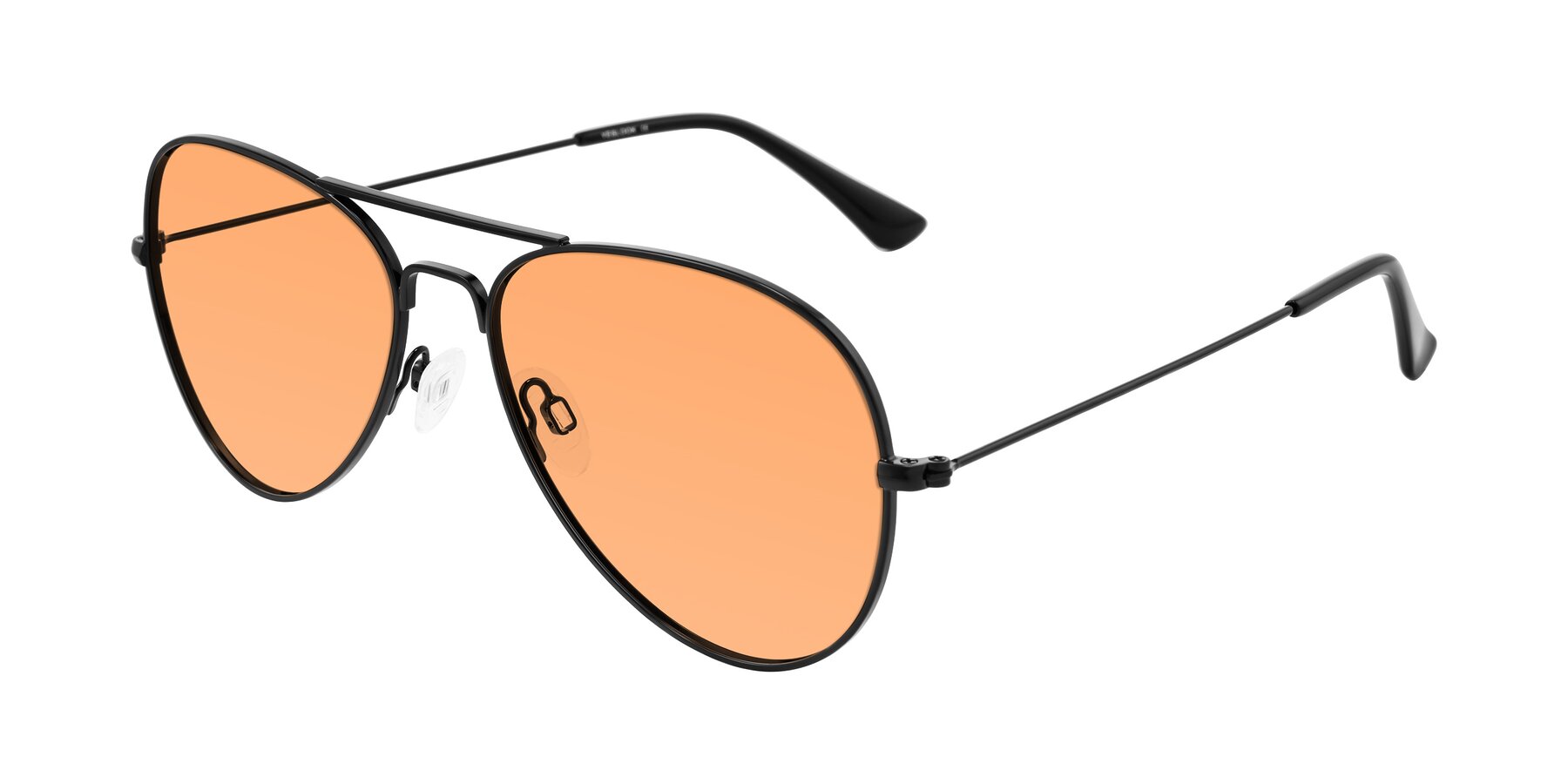 Angle of Yesterday in Black with Medium Orange Tinted Lenses