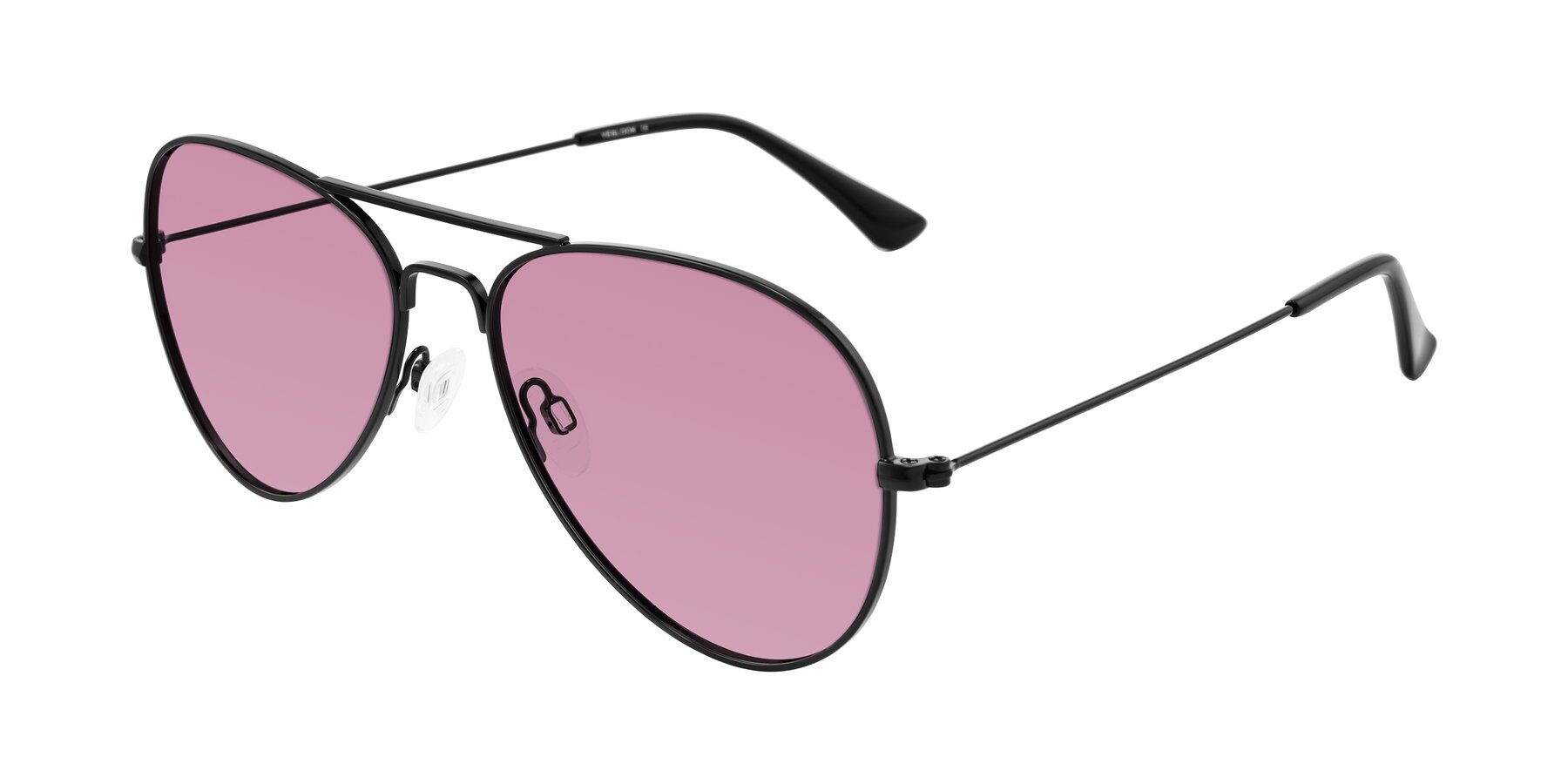 Angle of Yesterday in Black with Medium Wine Tinted Lenses