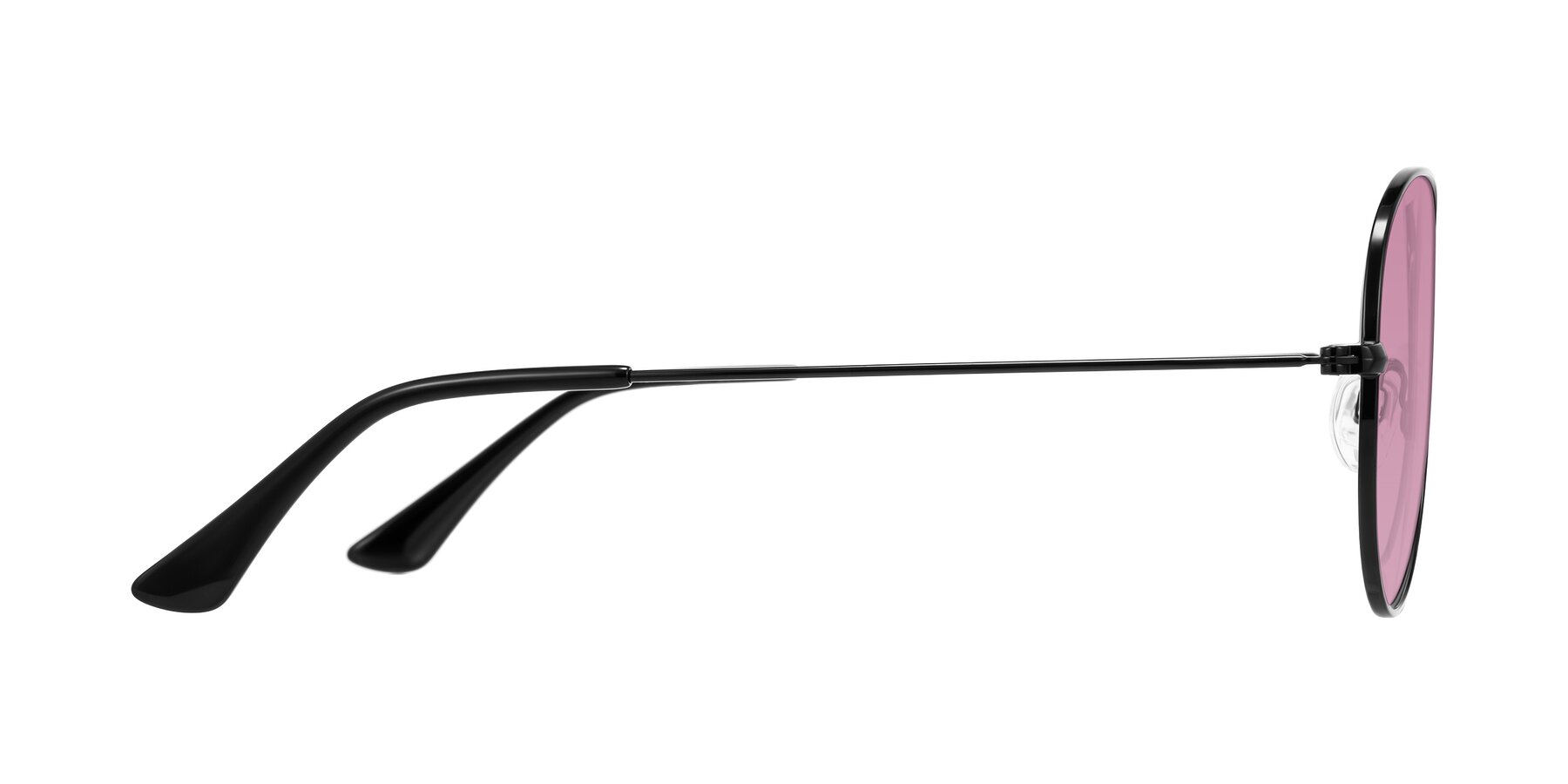 Side of Yesterday in Black with Medium Wine Tinted Lenses