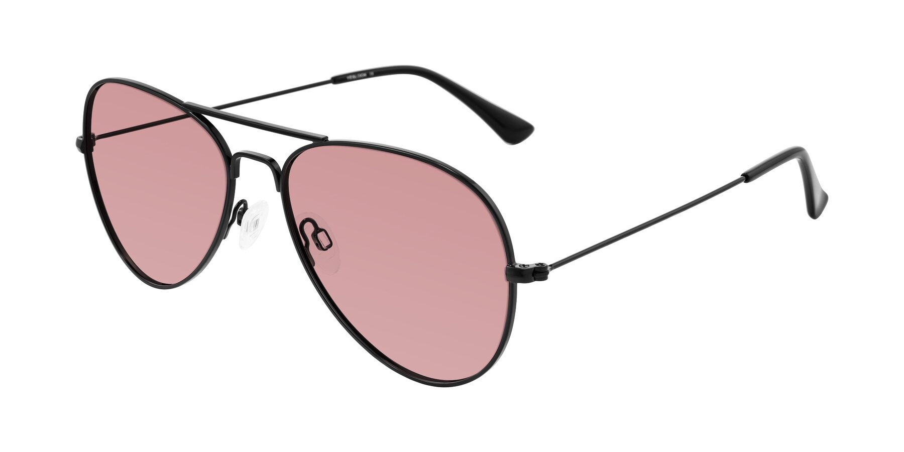 Angle of Yesterday in Black with Medium Garnet Tinted Lenses