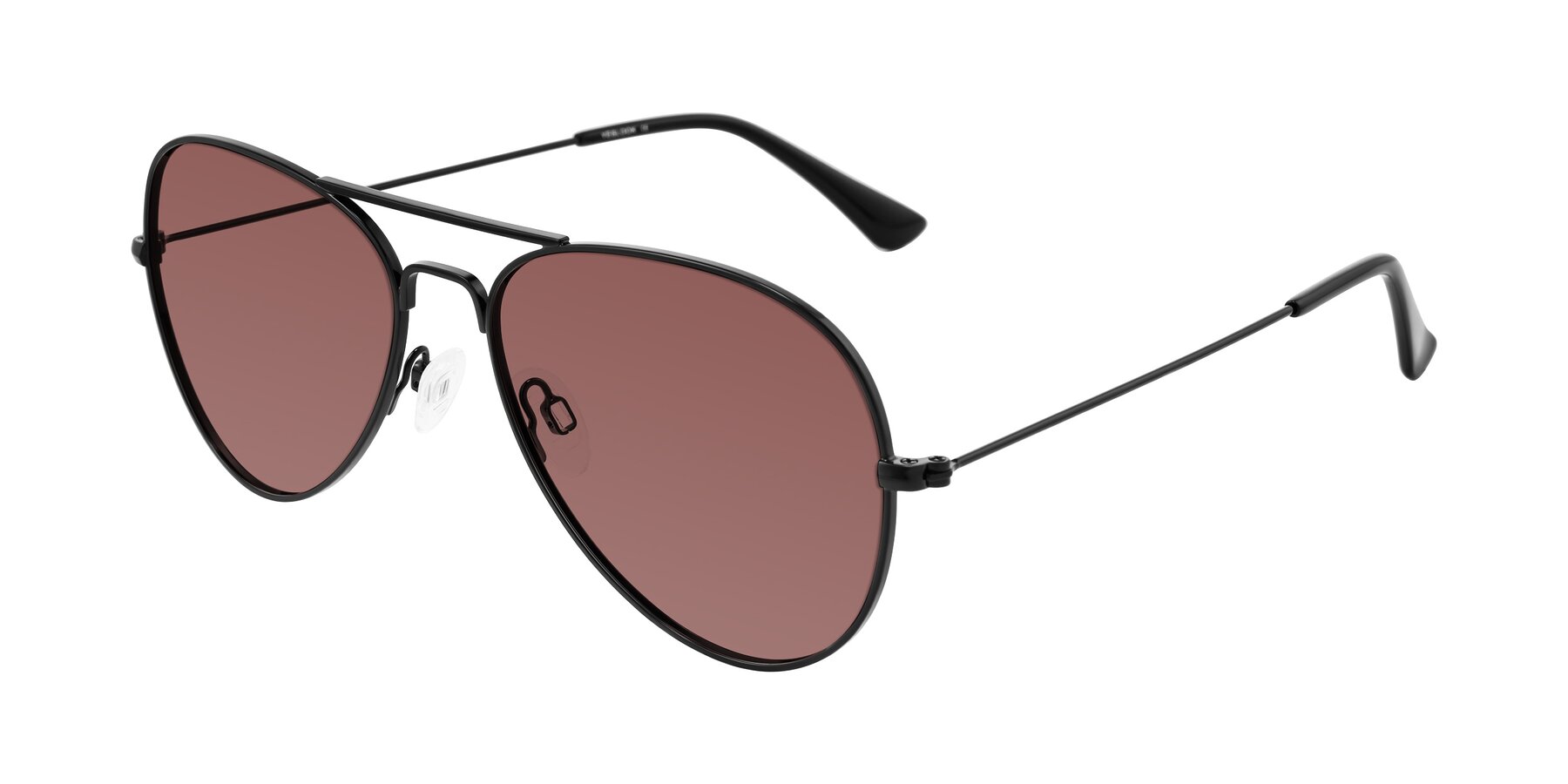 Angle of Yesterday in Black with Garnet Tinted Lenses