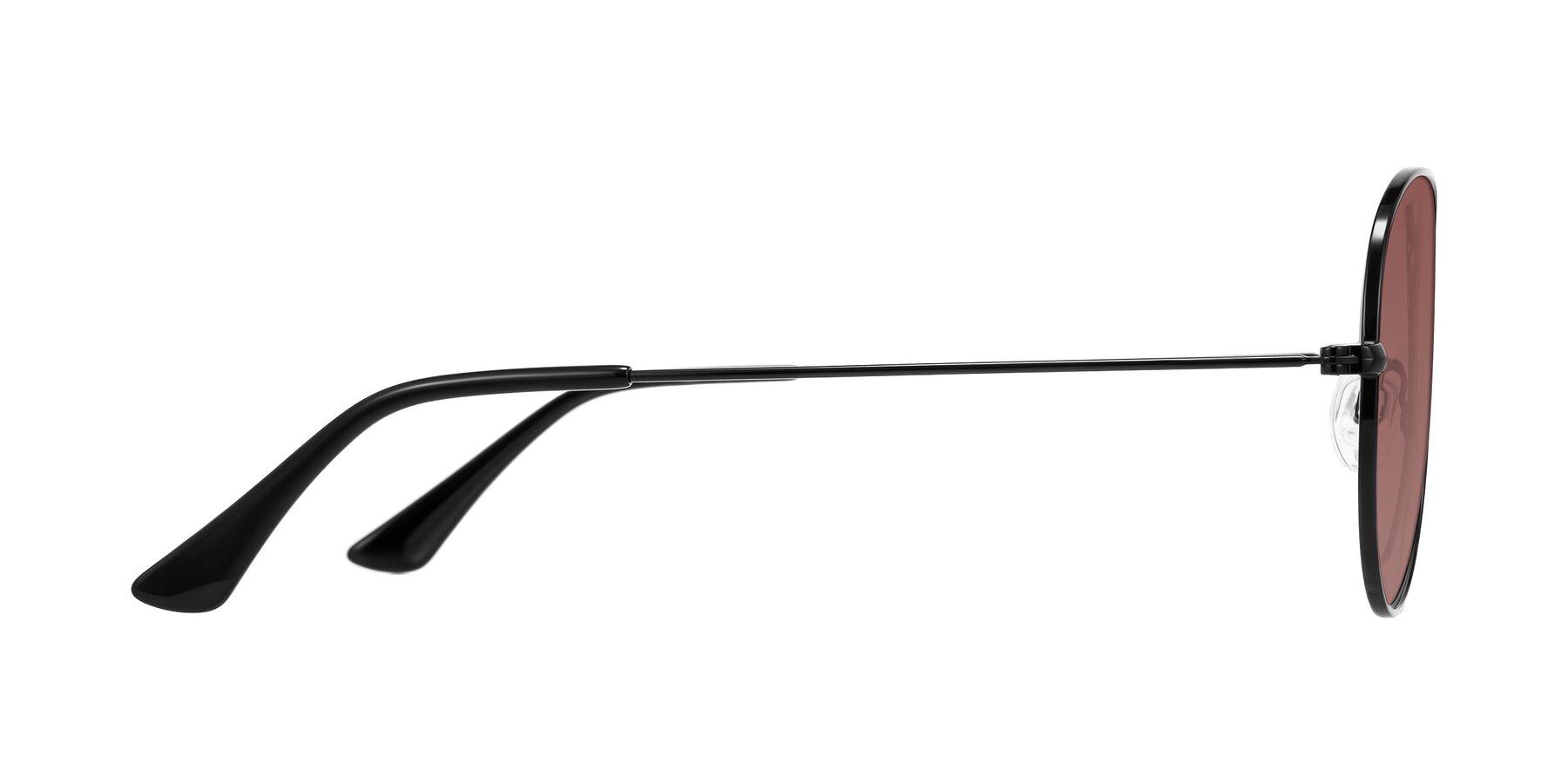 Side of Yesterday in Black with Garnet Tinted Lenses