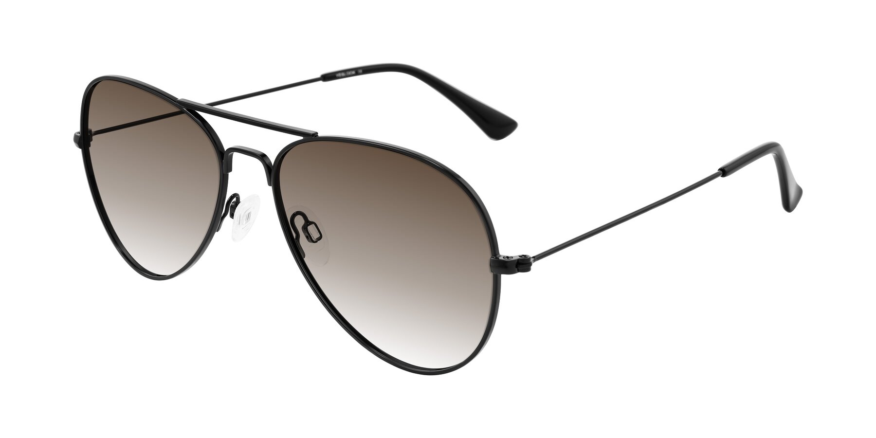 Angle of Yesterday in Black with Brown Gradient Lenses