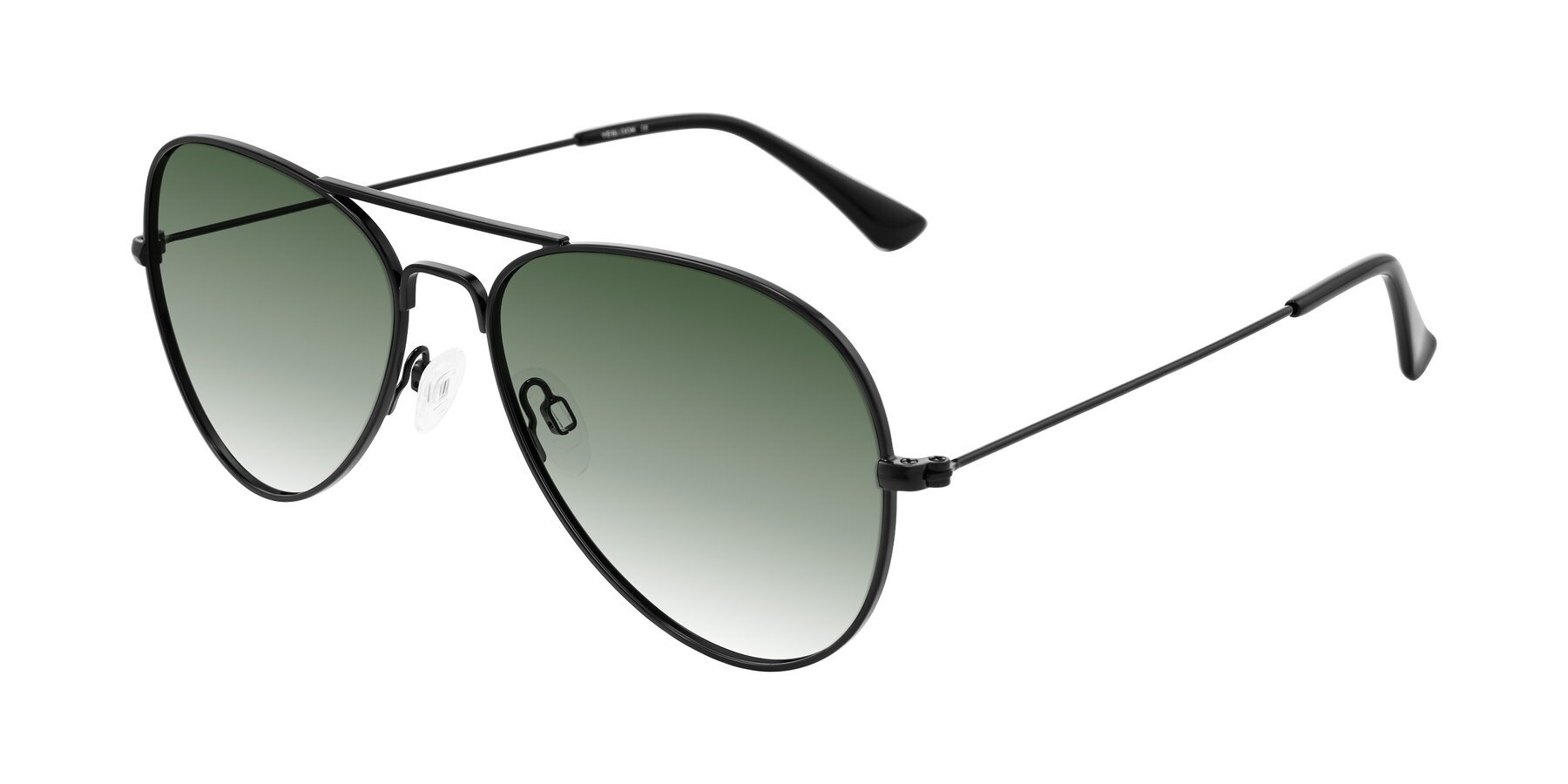 Angle of Yesterday in Black with Green Gradient Lenses