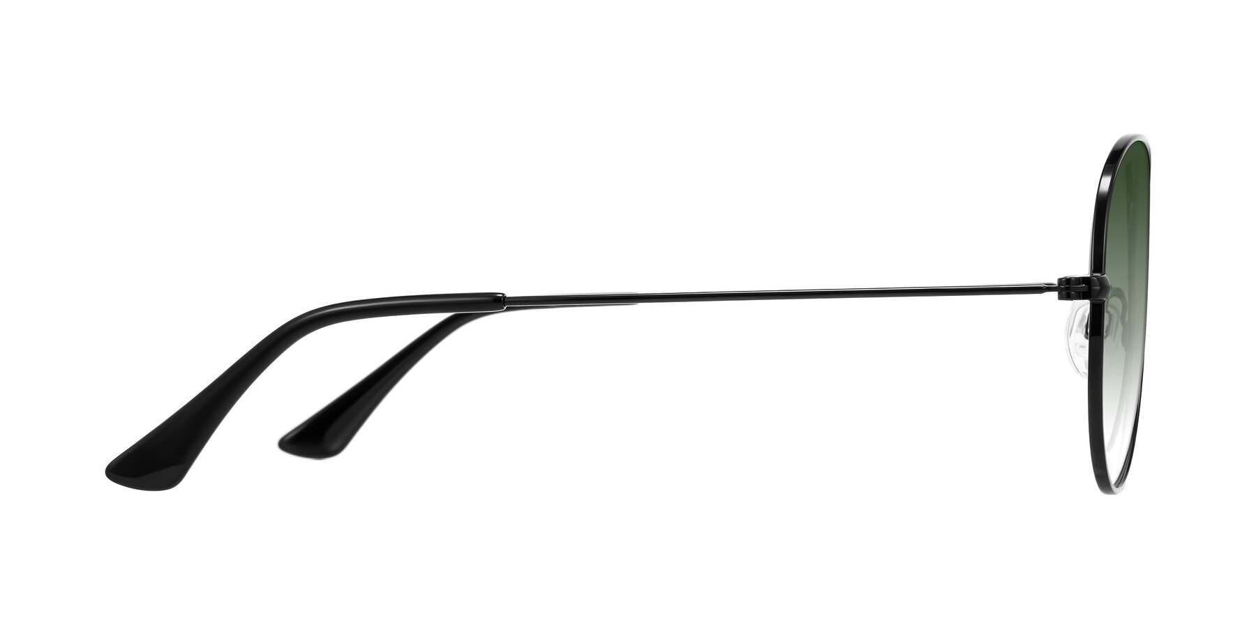 Side of Yesterday in Black with Green Gradient Lenses