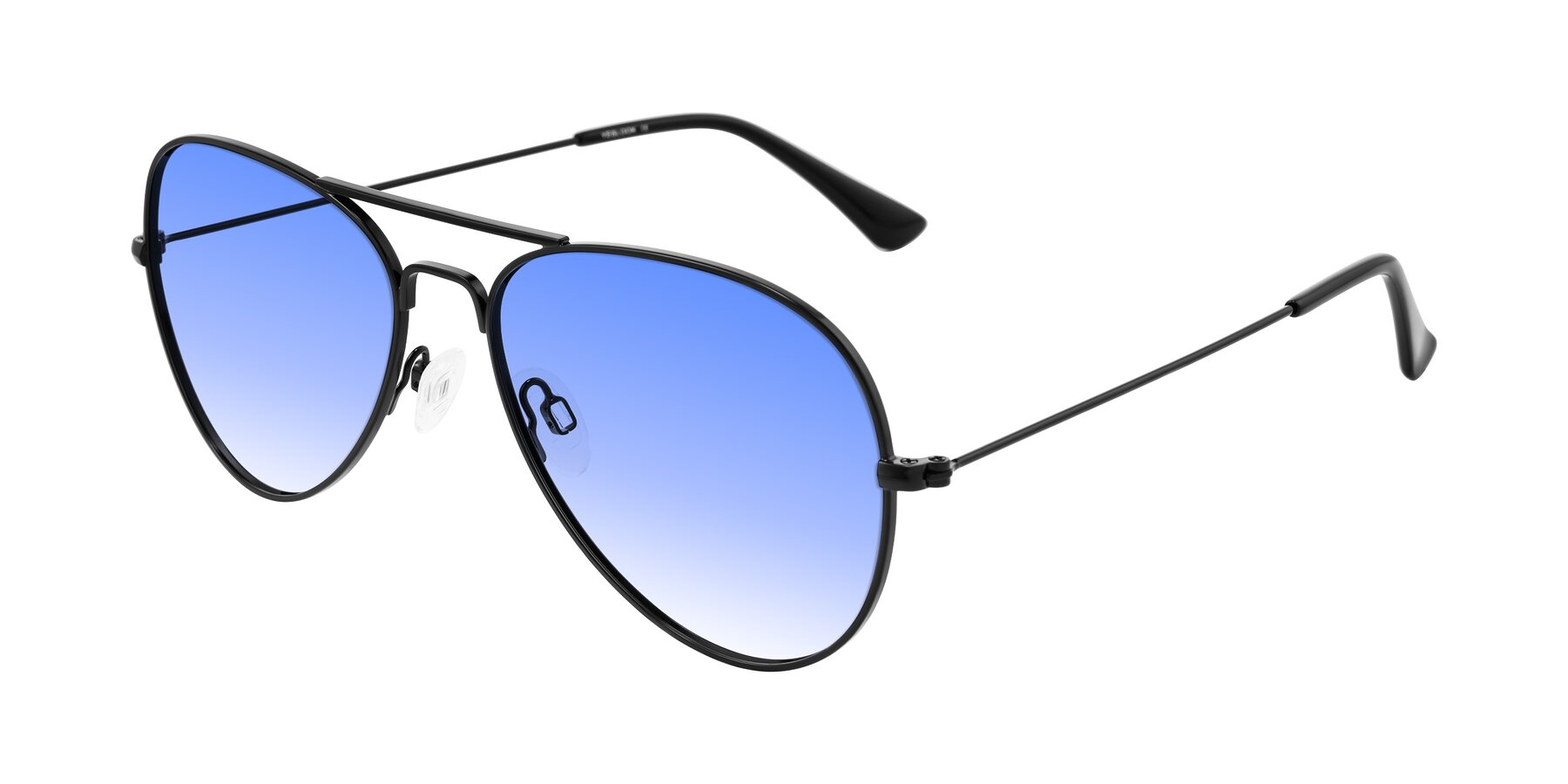 Angle of Yesterday in Black with Blue Gradient Lenses