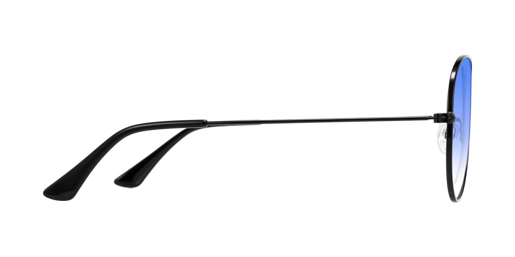 Side of Yesterday in Black with Blue Gradient Lenses