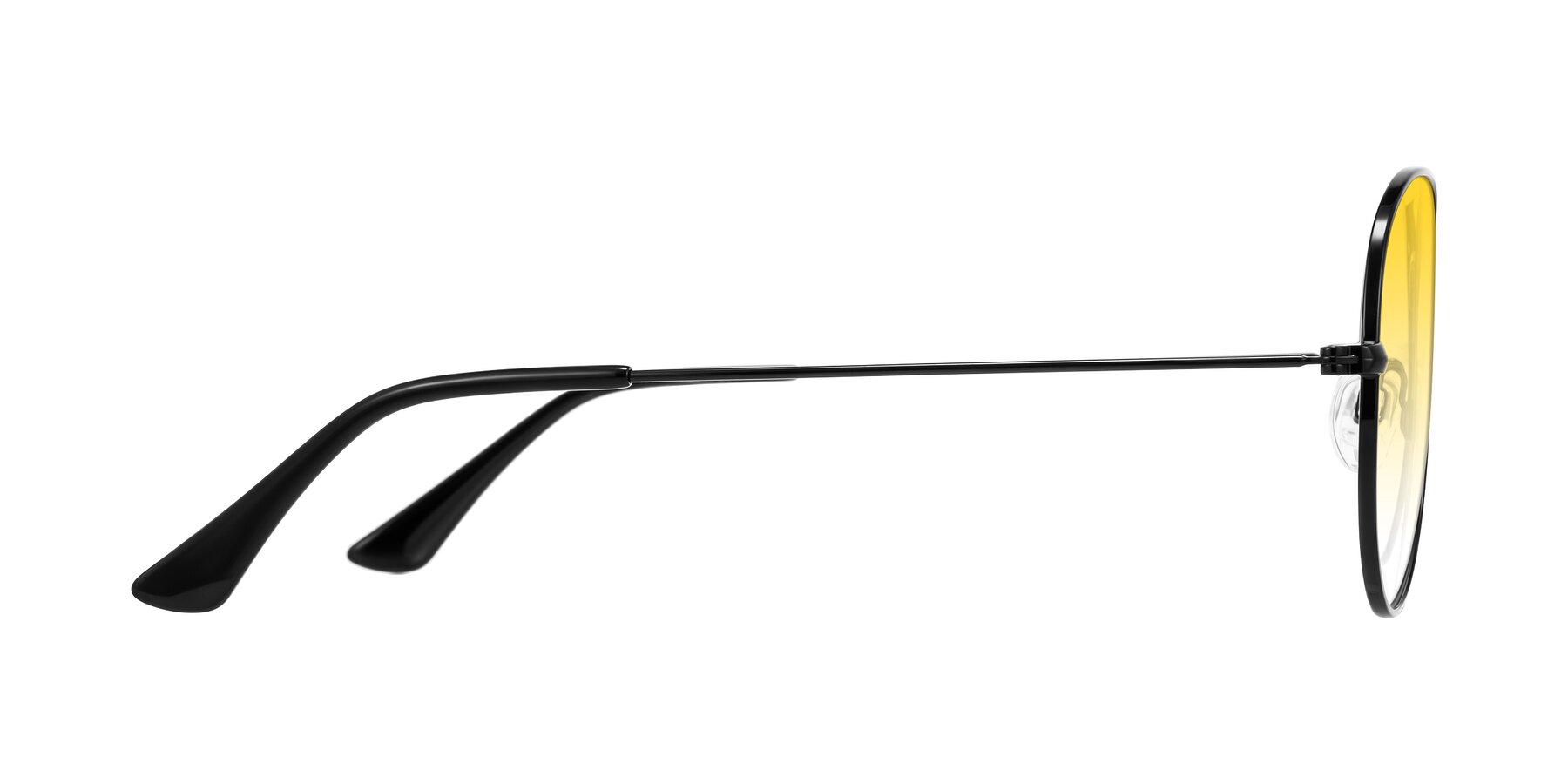 Side of Yesterday in Black with Yellow Gradient Lenses